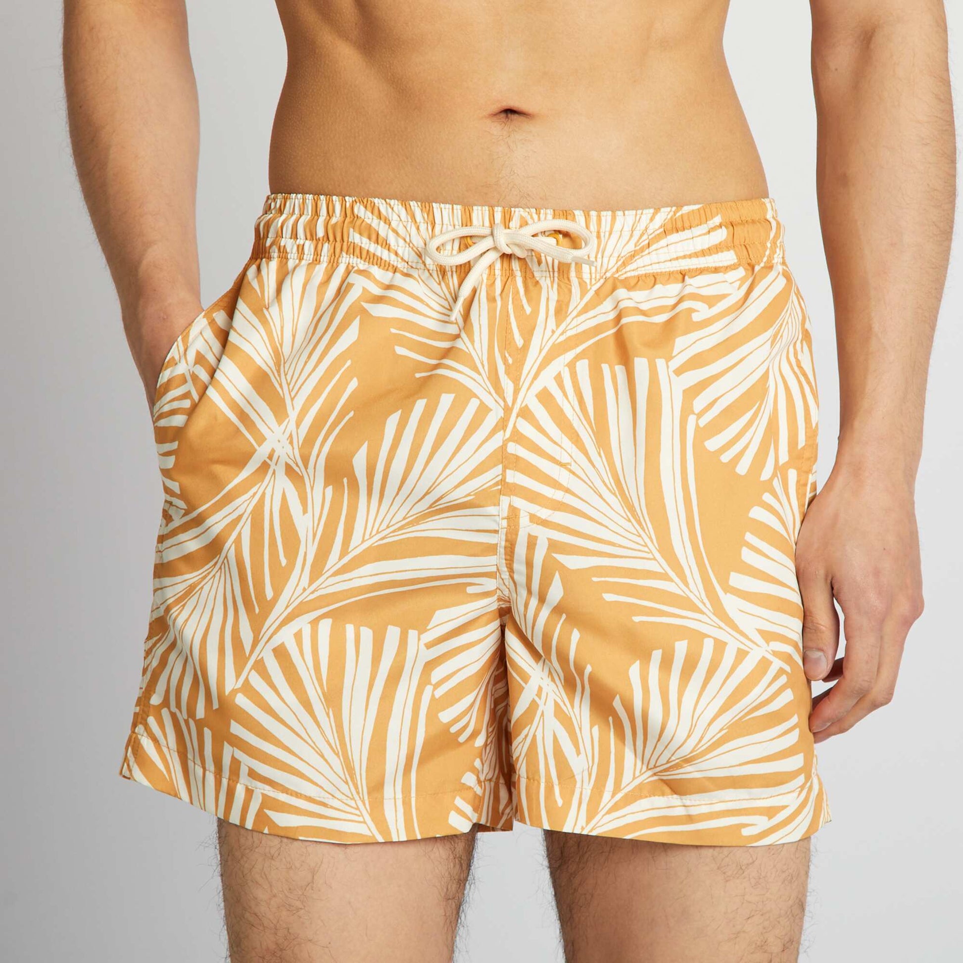 Patterned swim shorts YELLOW