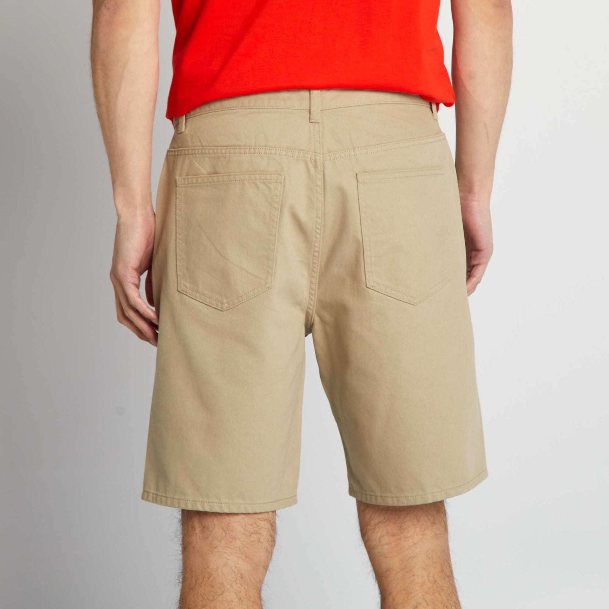 5-pocket denim Bermuda shorts BEIGE