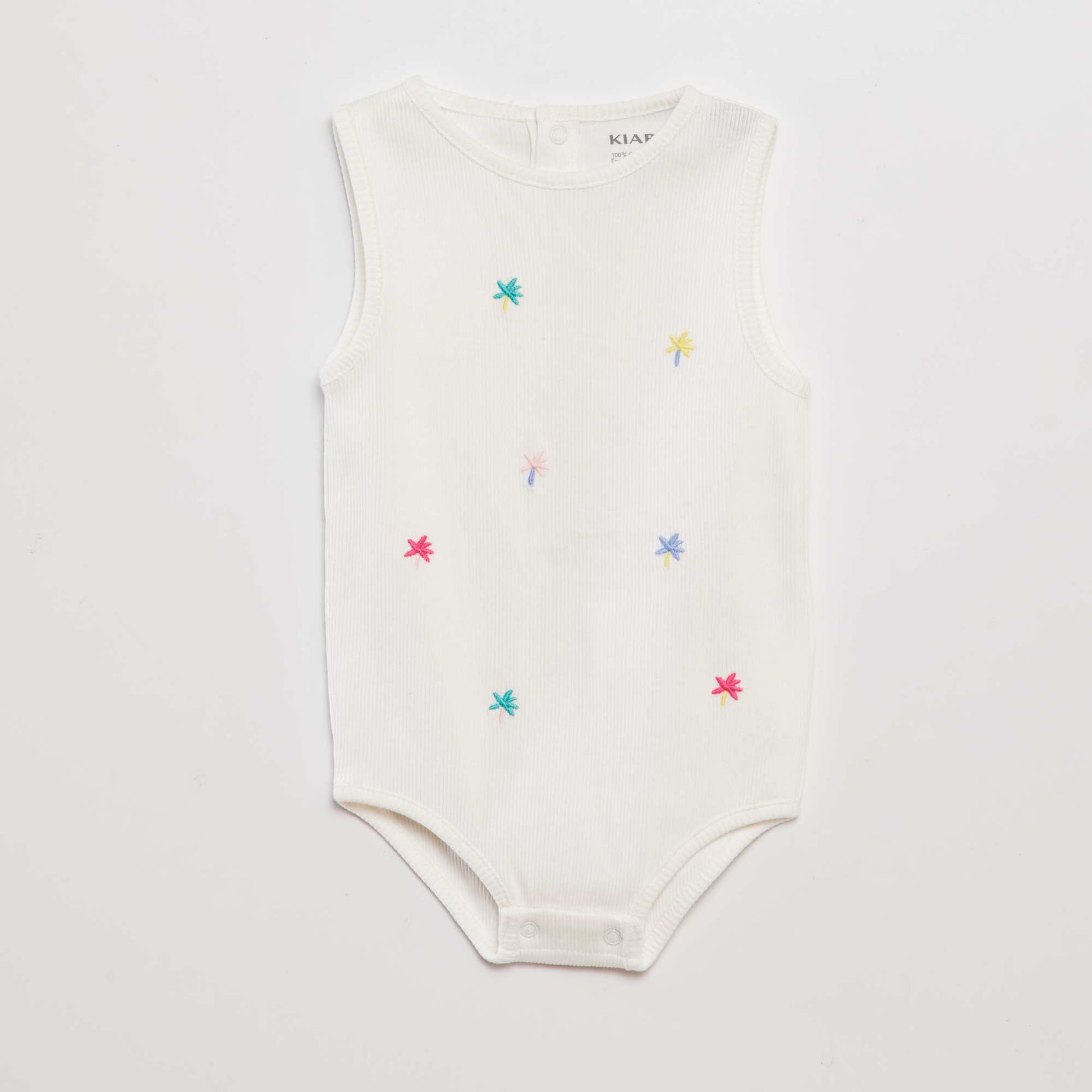 Ribbed bodysuit WHITE