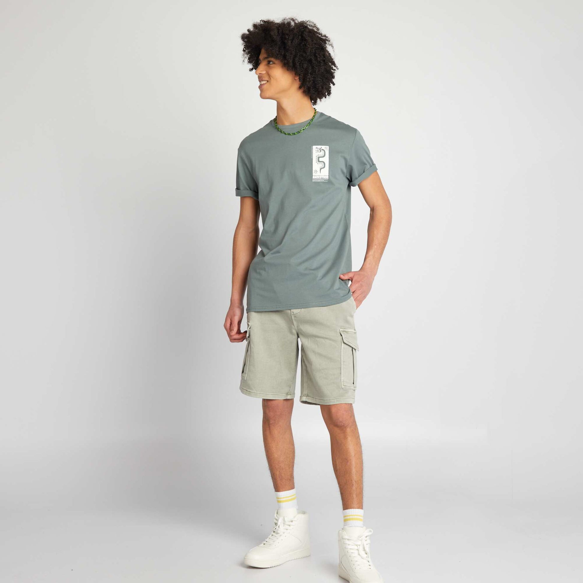 Shorts with side pockets GREEN