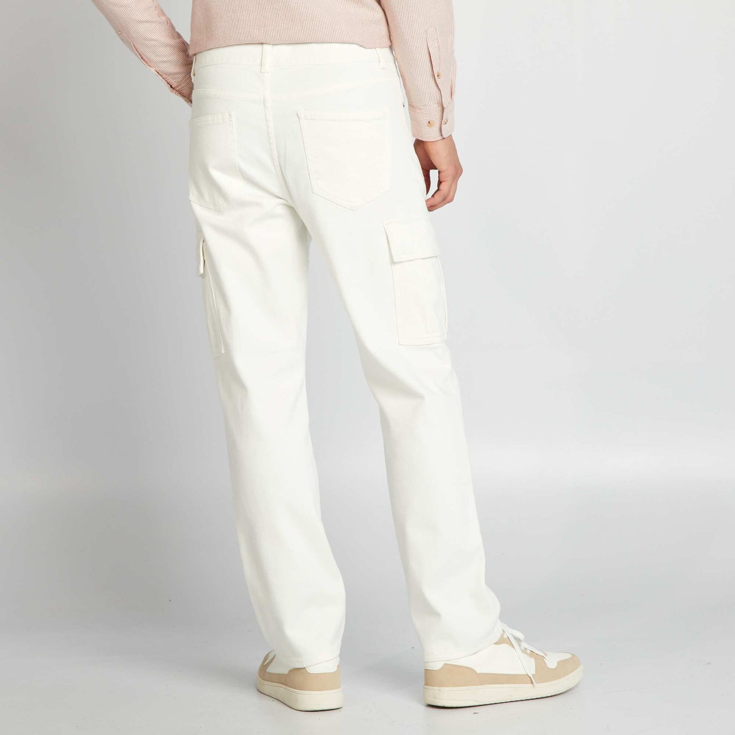 Jeans with side pockets WHITE