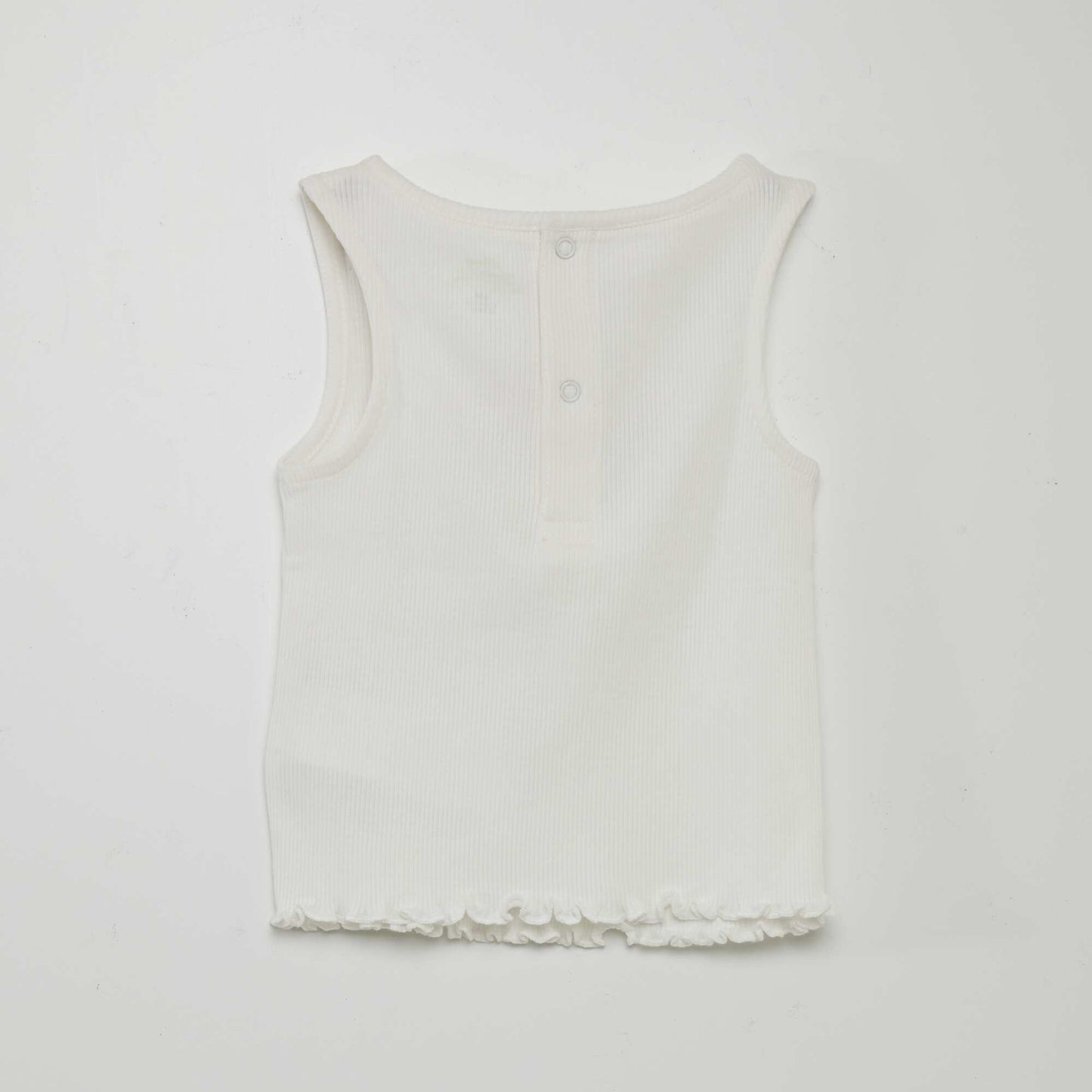 قميص بدون أكمام مزين بخطوط من ديزني أبيض