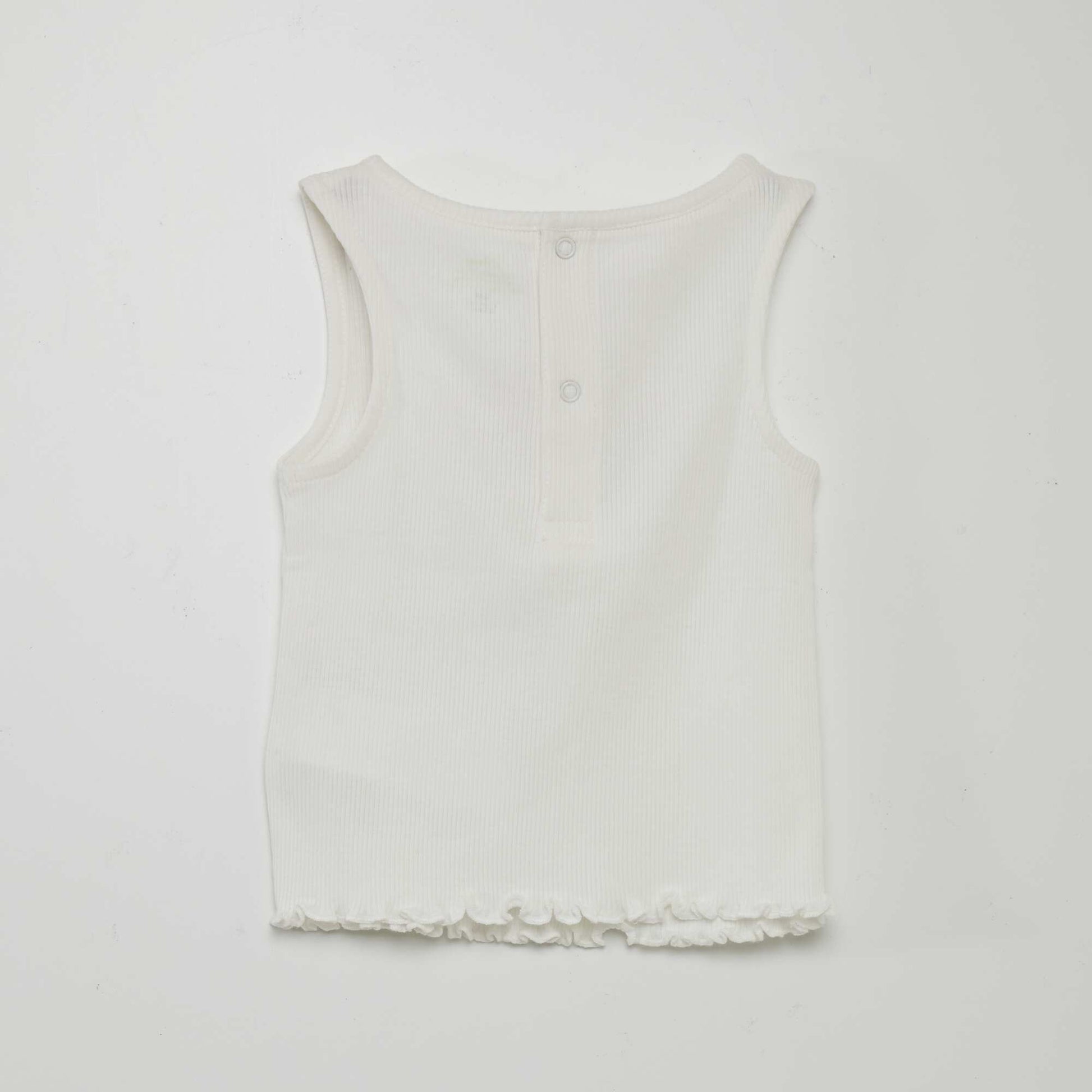 قميص بدون أكمام مزين بخطوط من ديزني أبيض