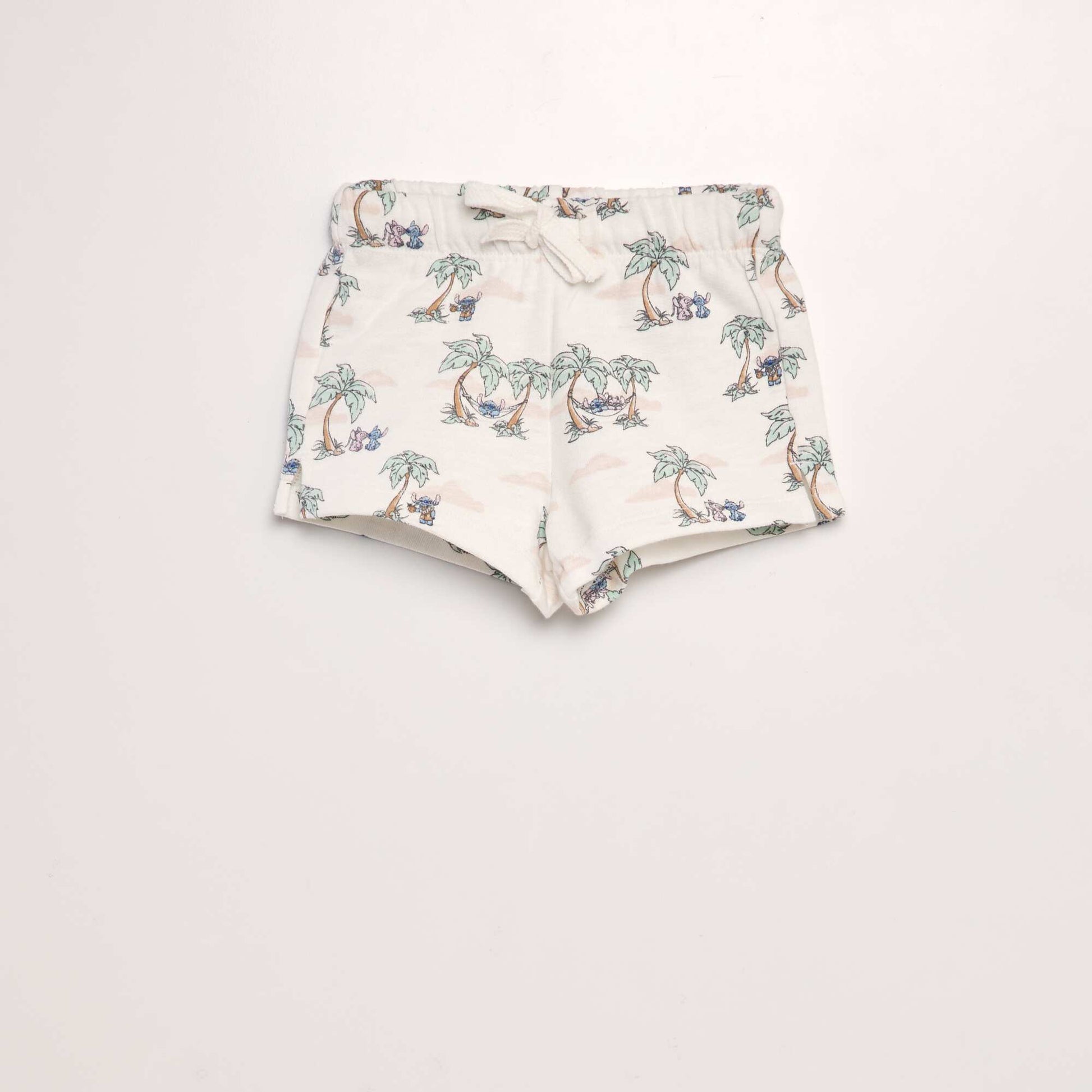 'Stitch' T-shirt + shorts set - Two-piece set WHITE