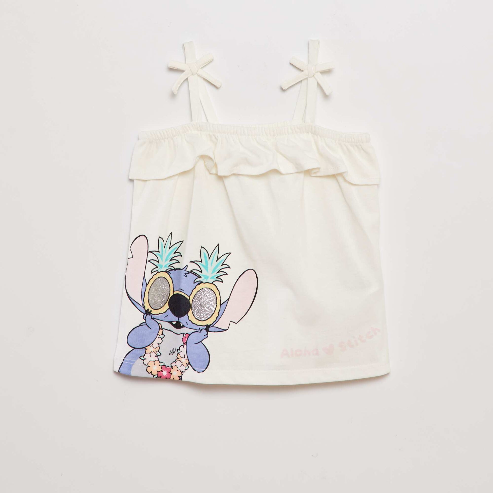 Ruffle top WHITE