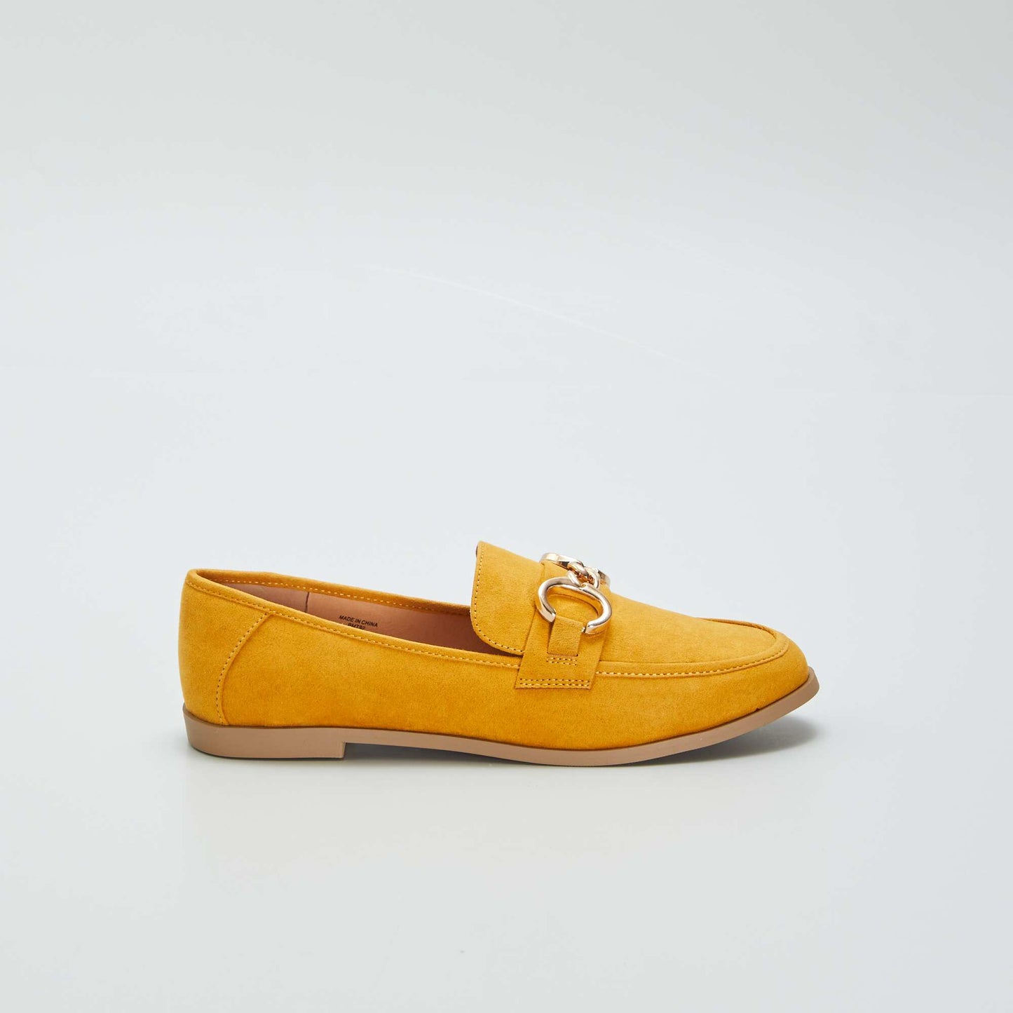 Loafers with golden buckles YELLOW