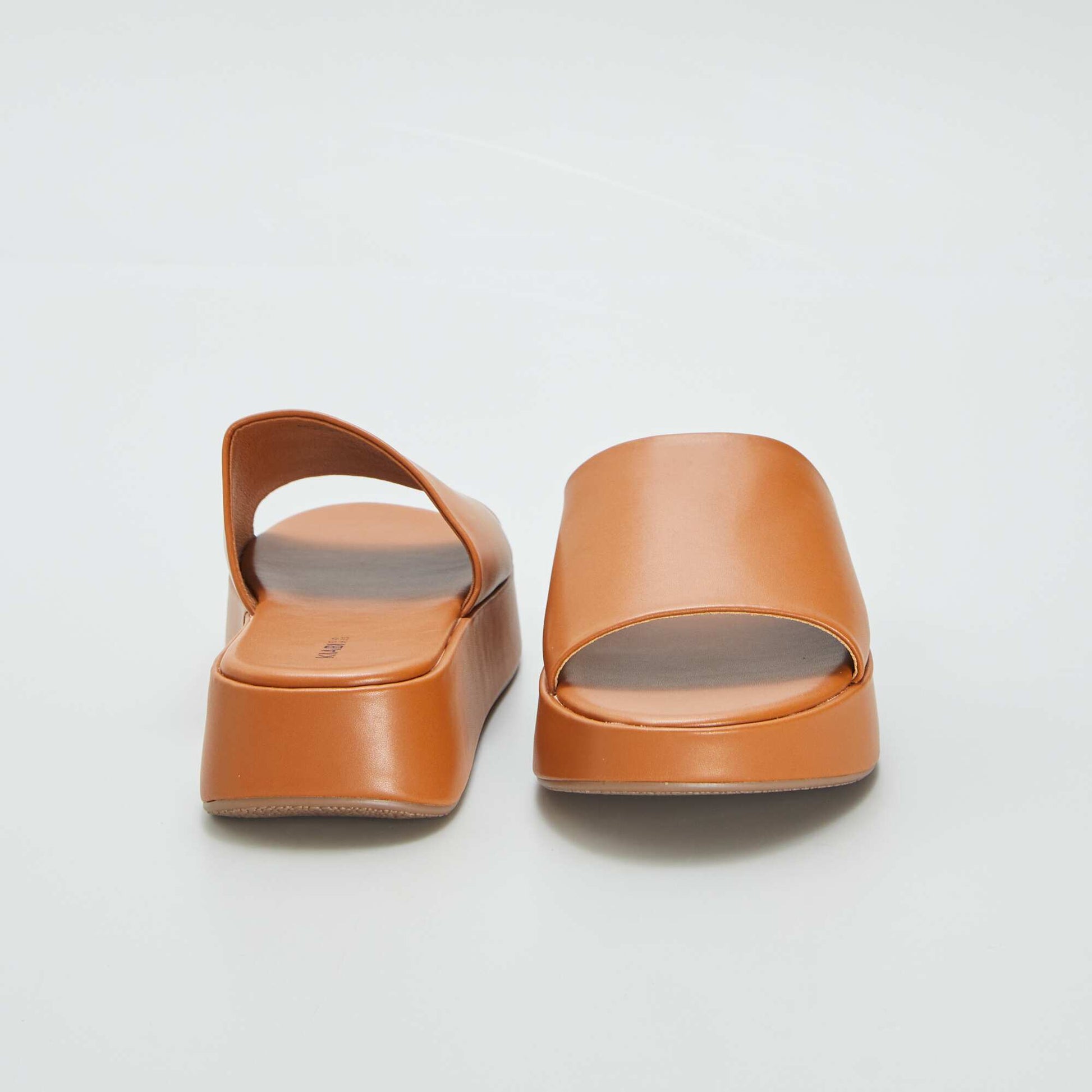Wedge platform sandals BROWN