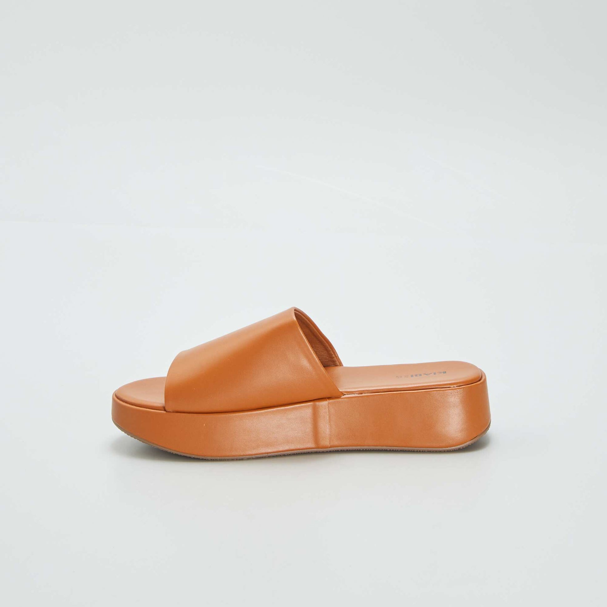Wedge platform sandals BROWN