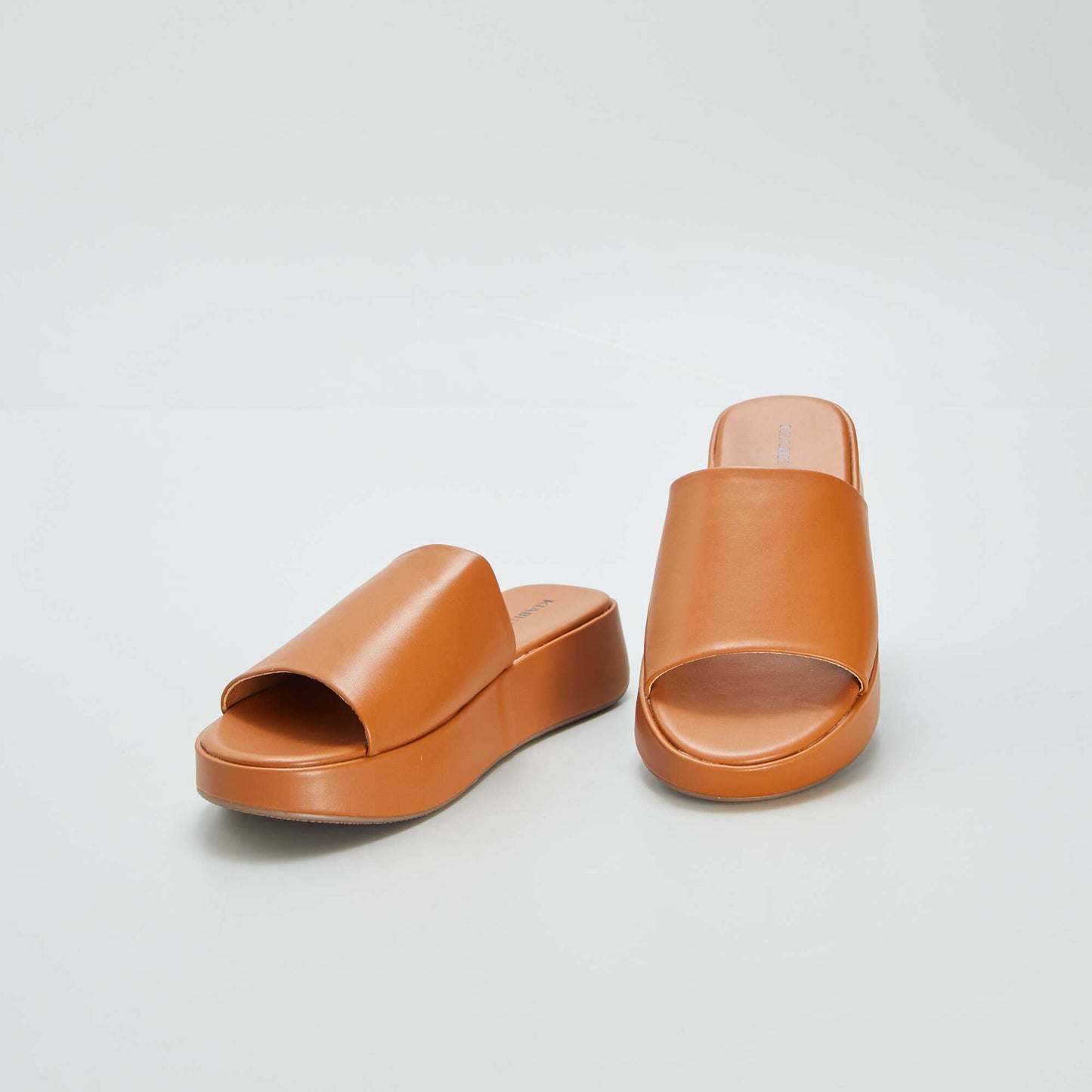 Wedge platform sandals BROWN