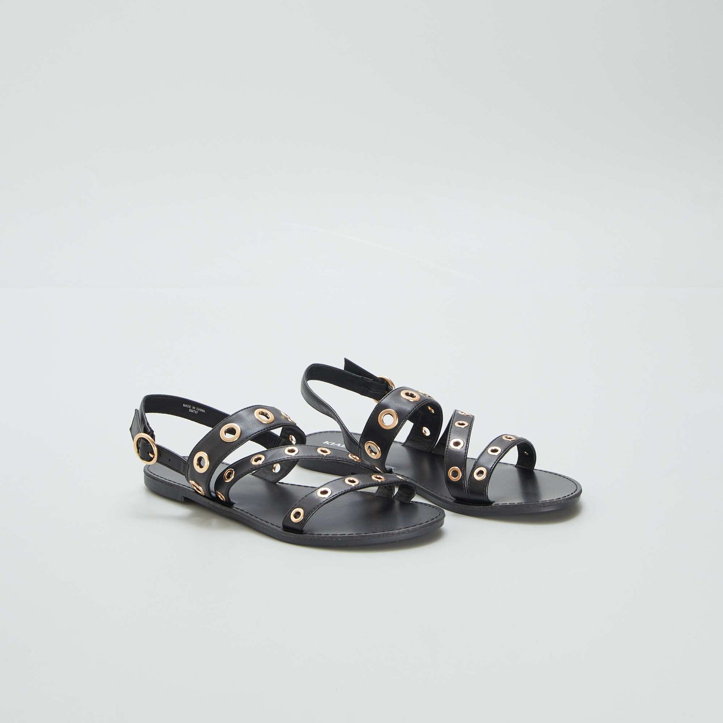 Eyelet sandals BLACK