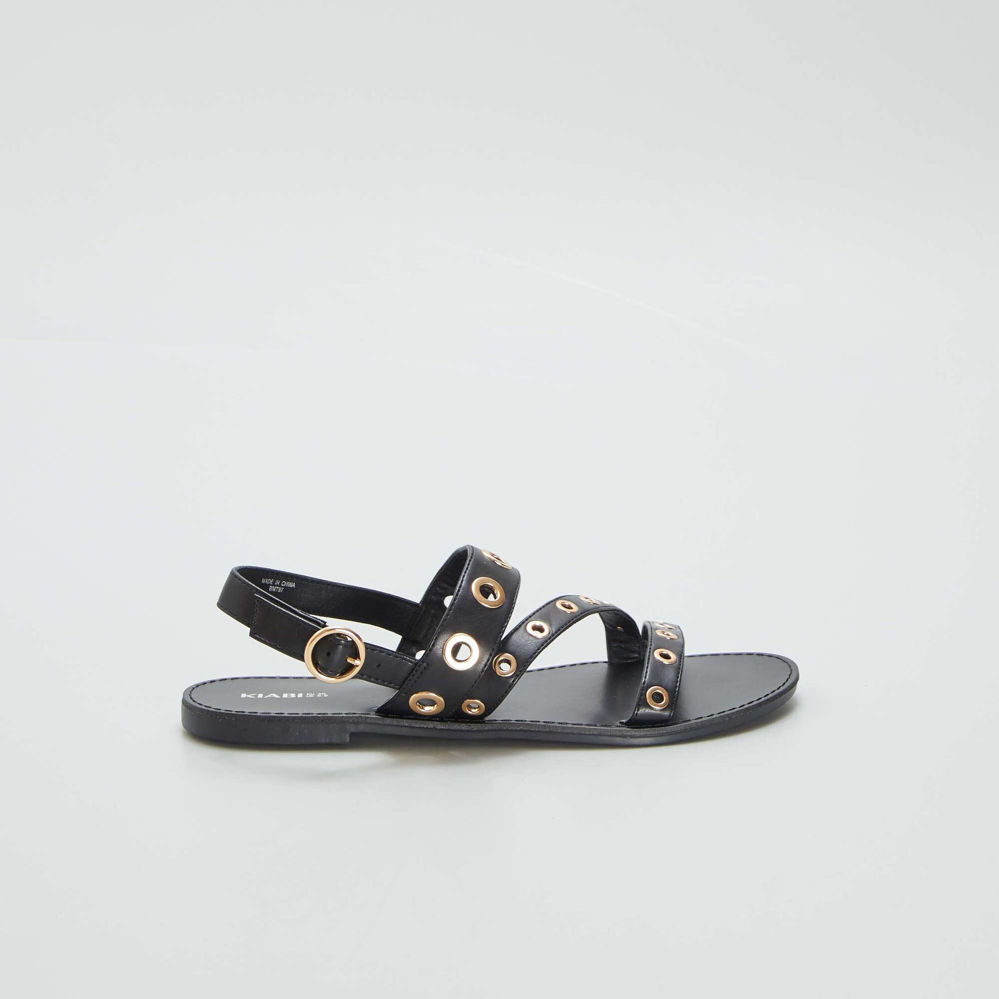 Eyelet sandals BLACK