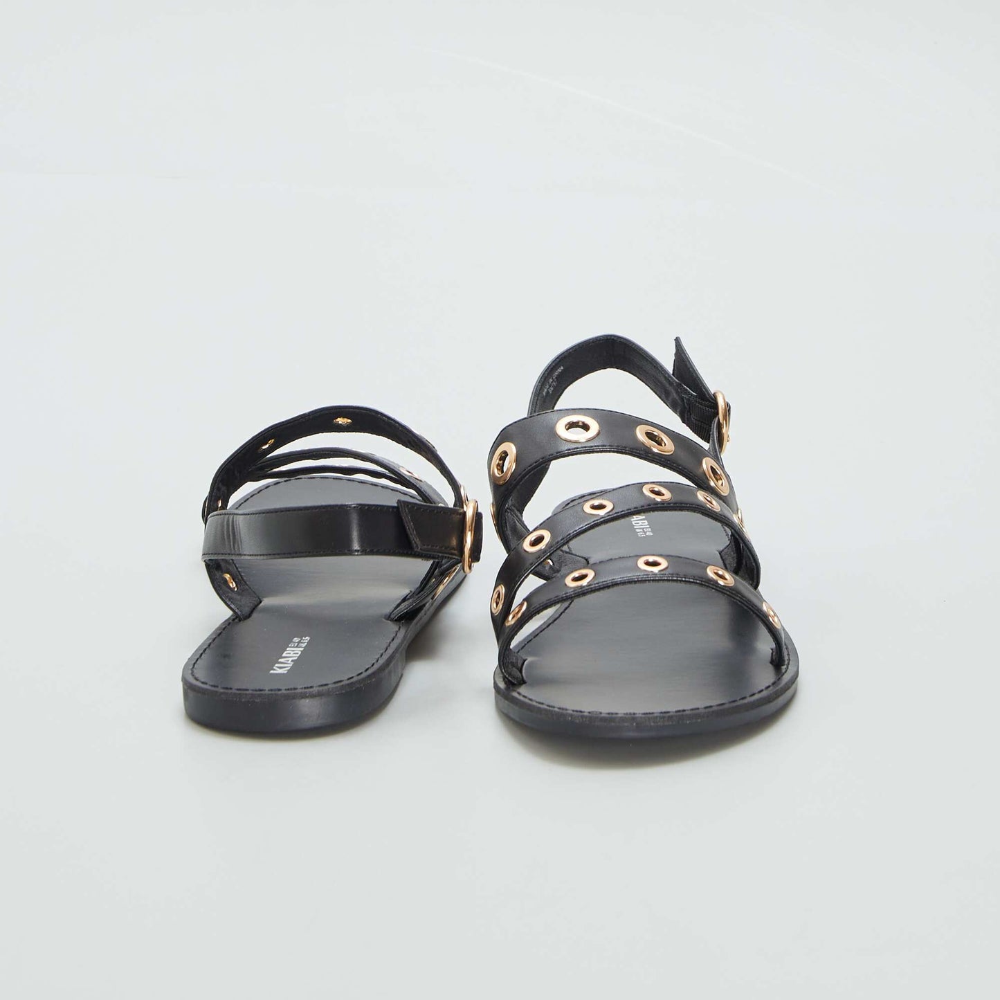 Eyelet sandals BLACK