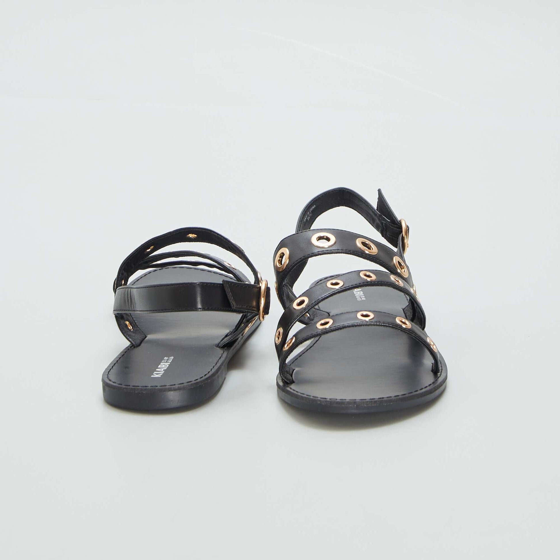 Eyelet sandals BLACK