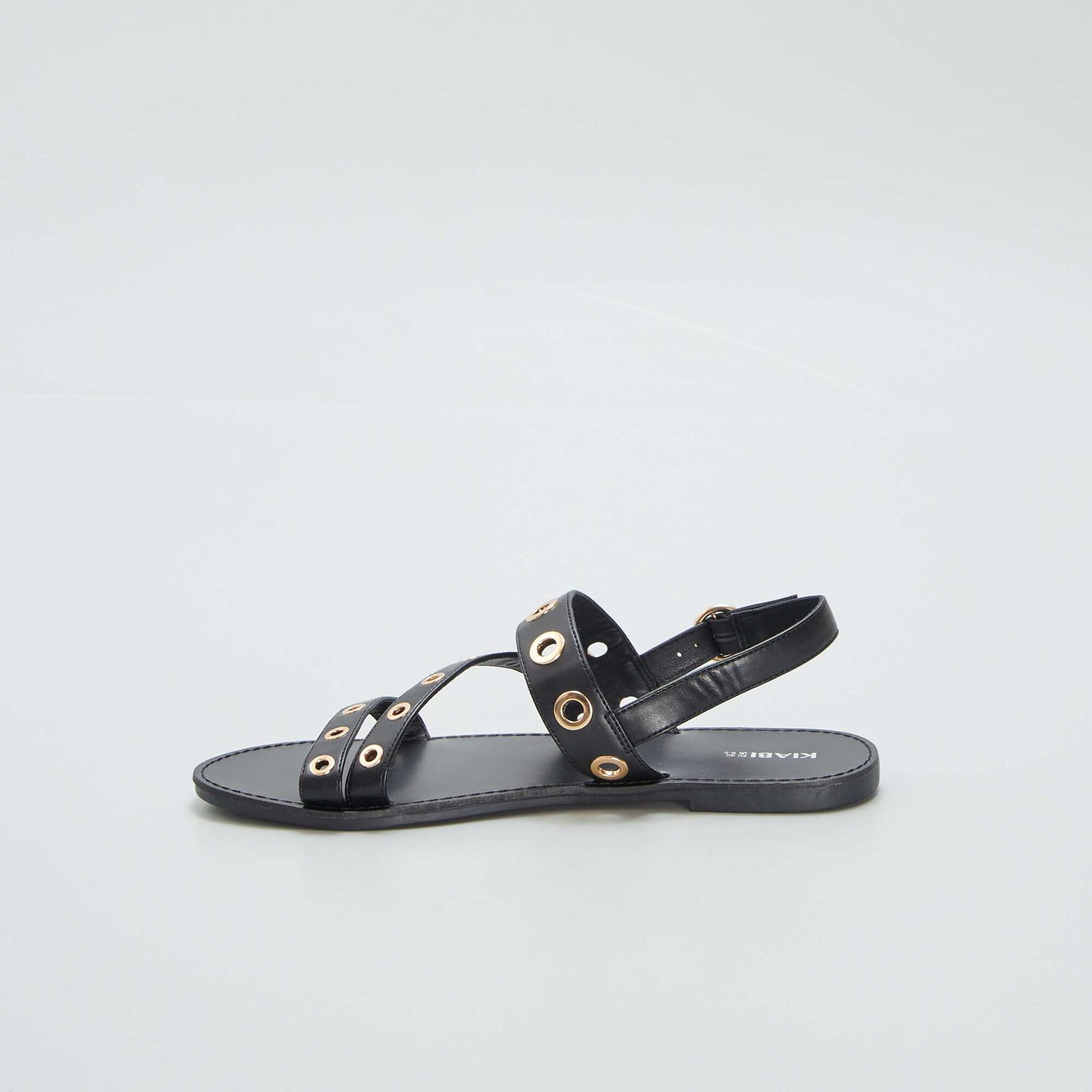 Eyelet sandals BLACK