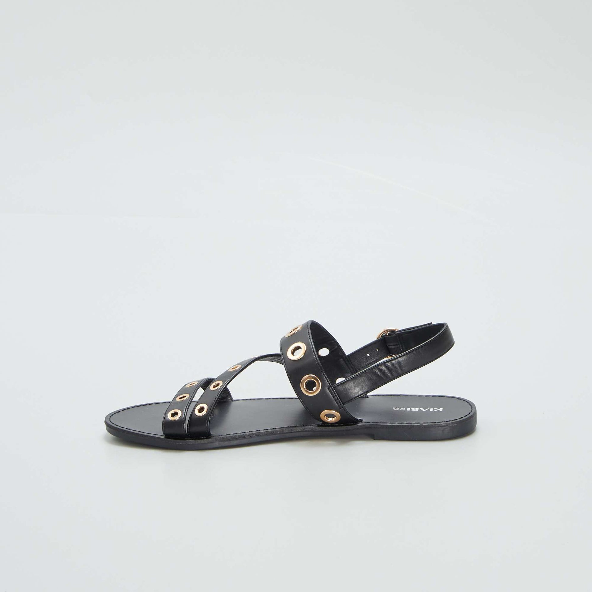 Eyelet sandals BLACK