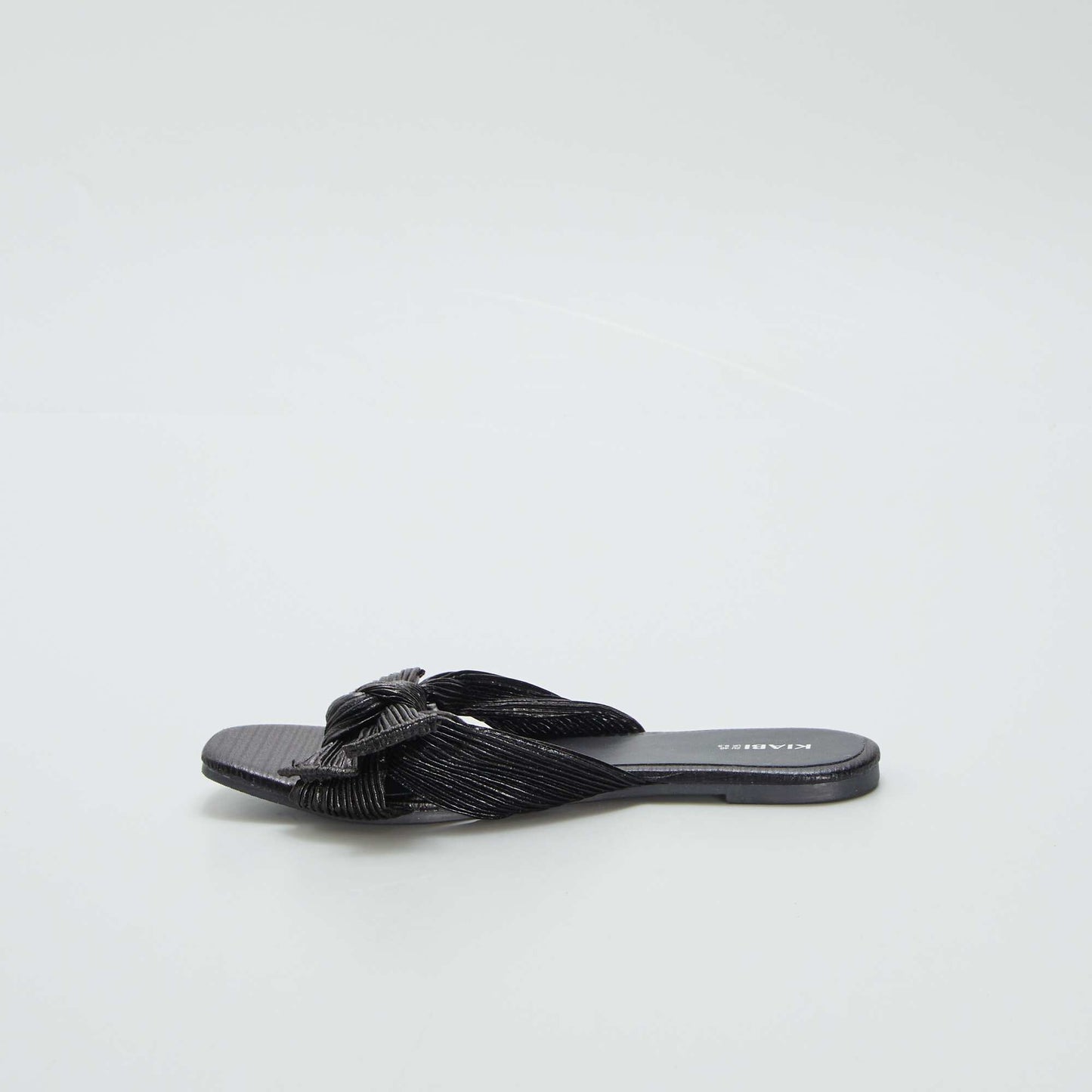 Mules with satin bow BLACK