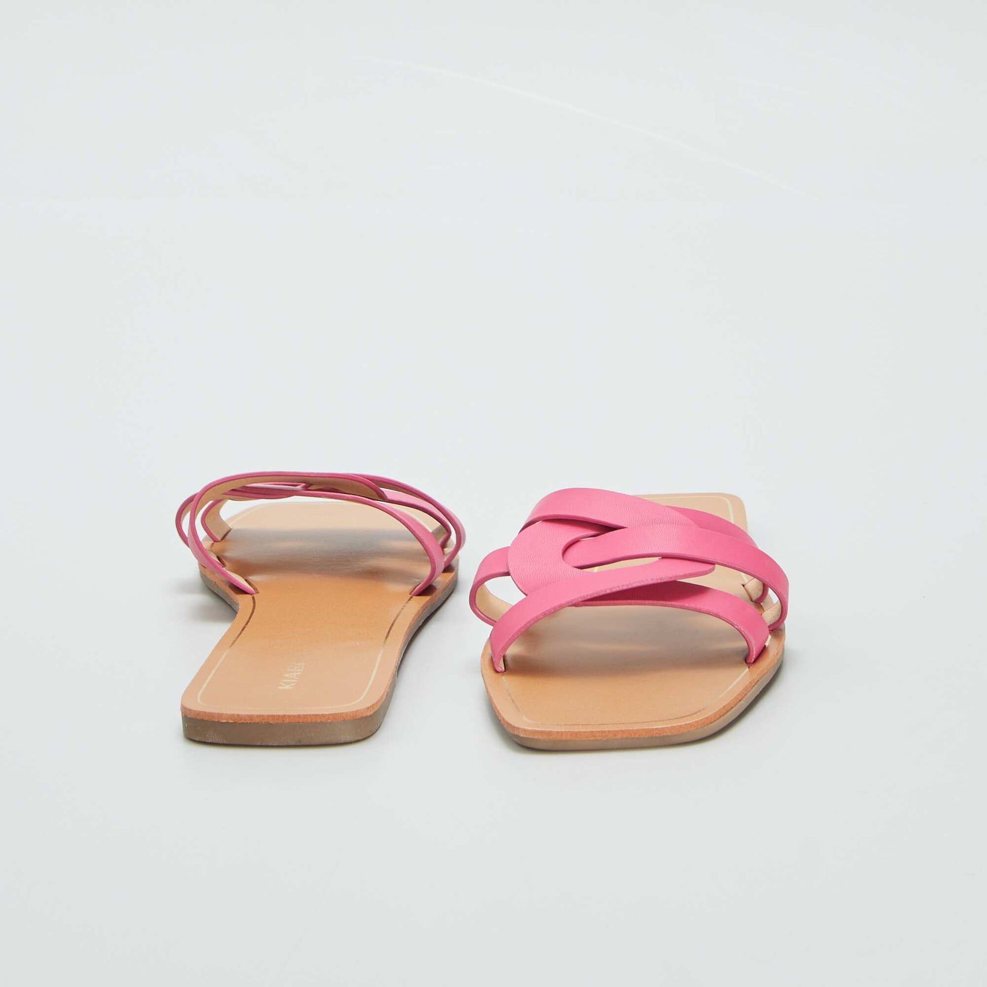 Sandals with pretty crossover straps PINK