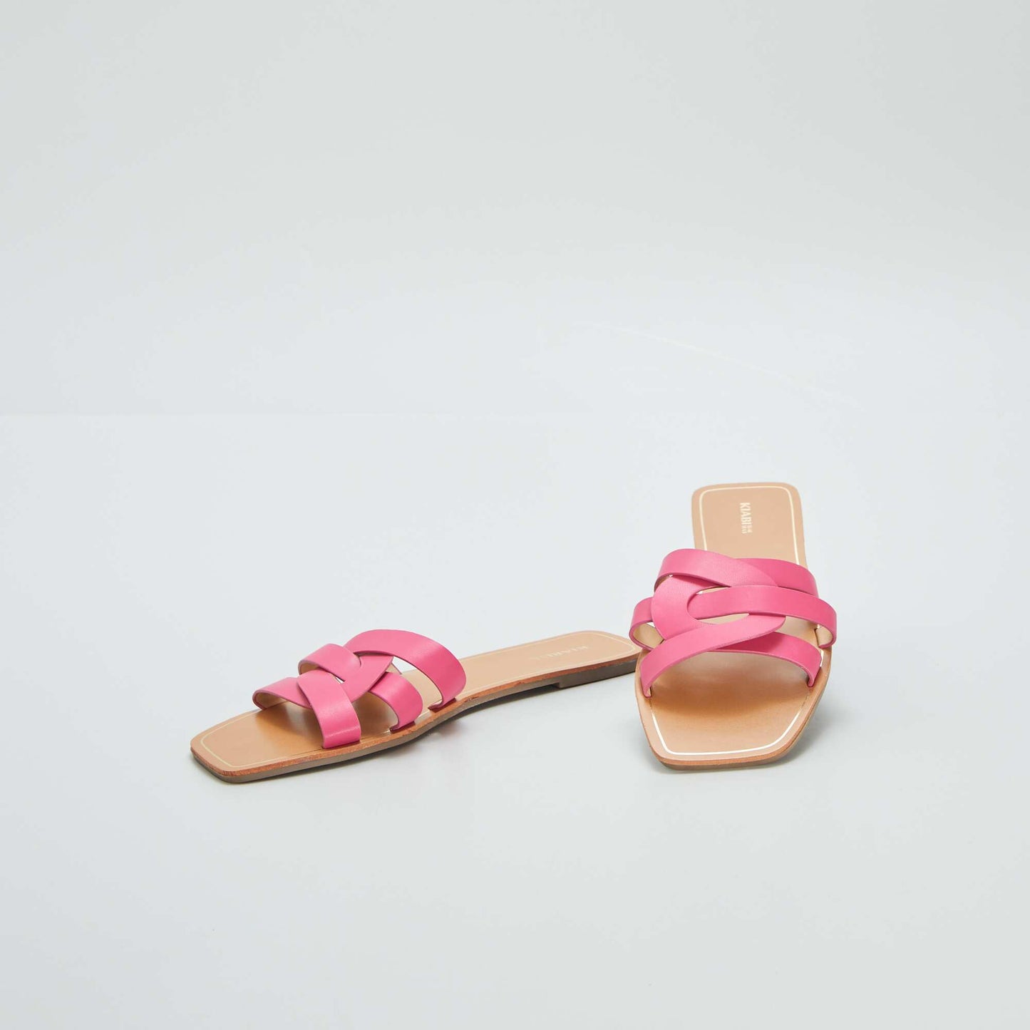 Sandals with pretty crossover straps PINK