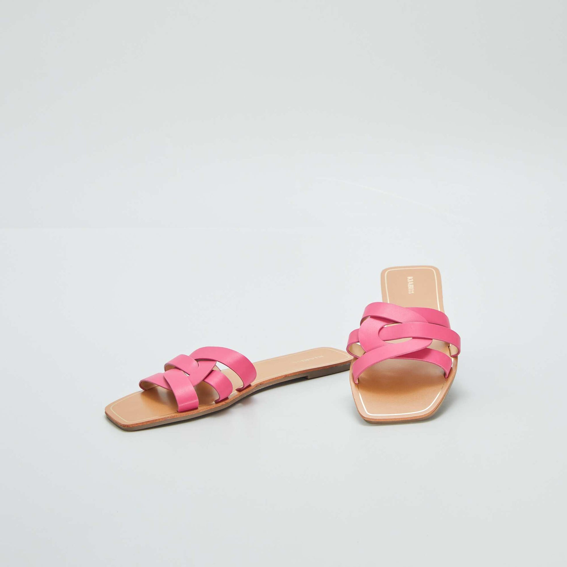 Sandals with pretty crossover straps PINK