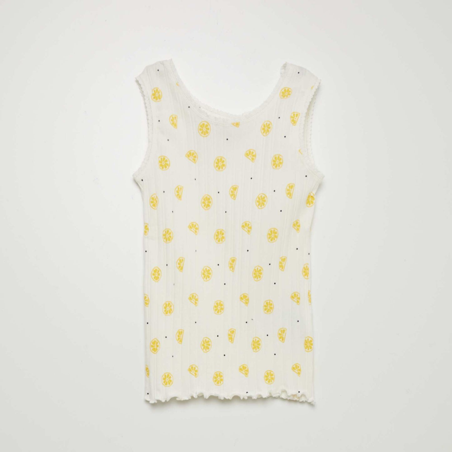 Patterned vest top BEIGE