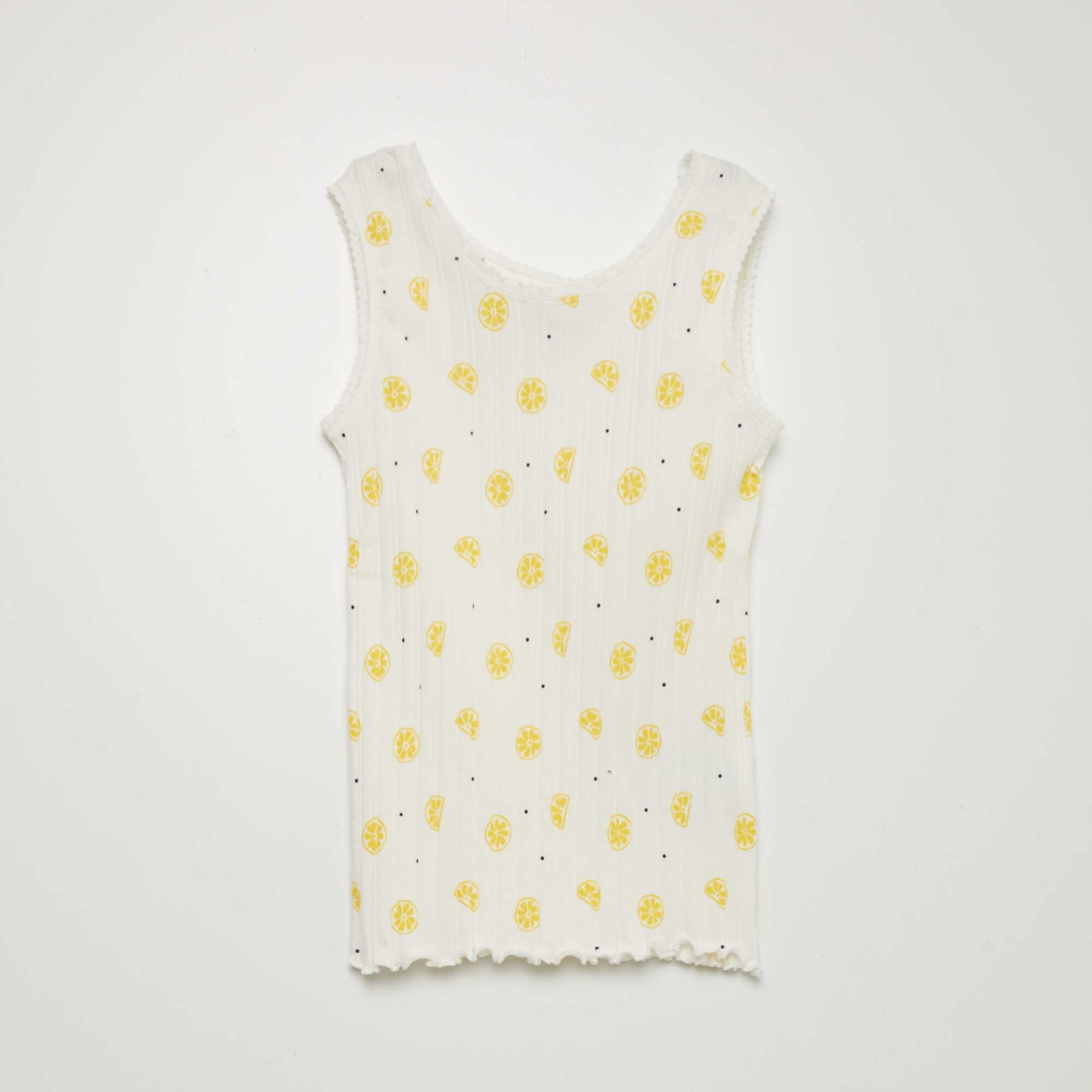Patterned vest top BEIGE
