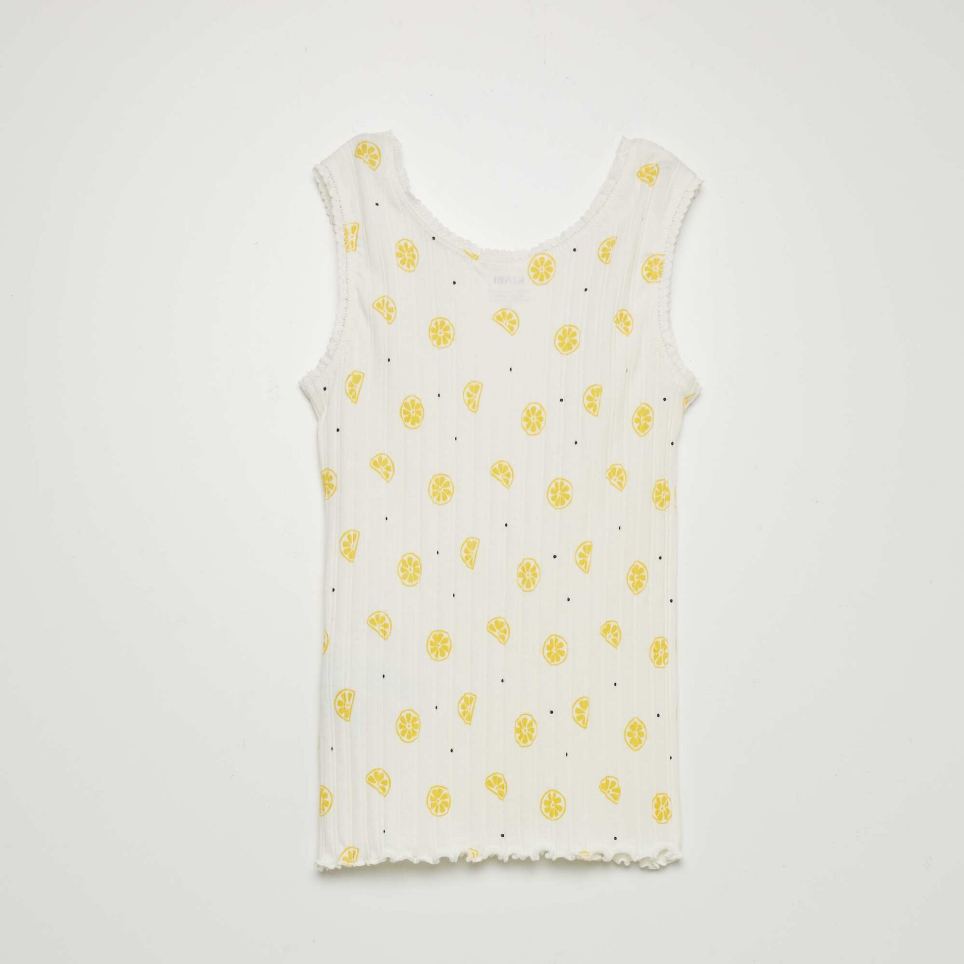 Patterned vest top BEIGE