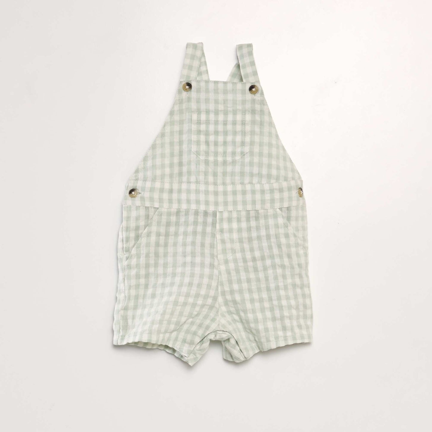 Checked dungarees GREEN