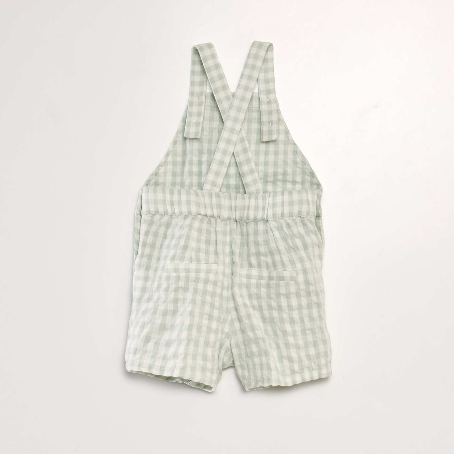 Checked dungarees GREEN