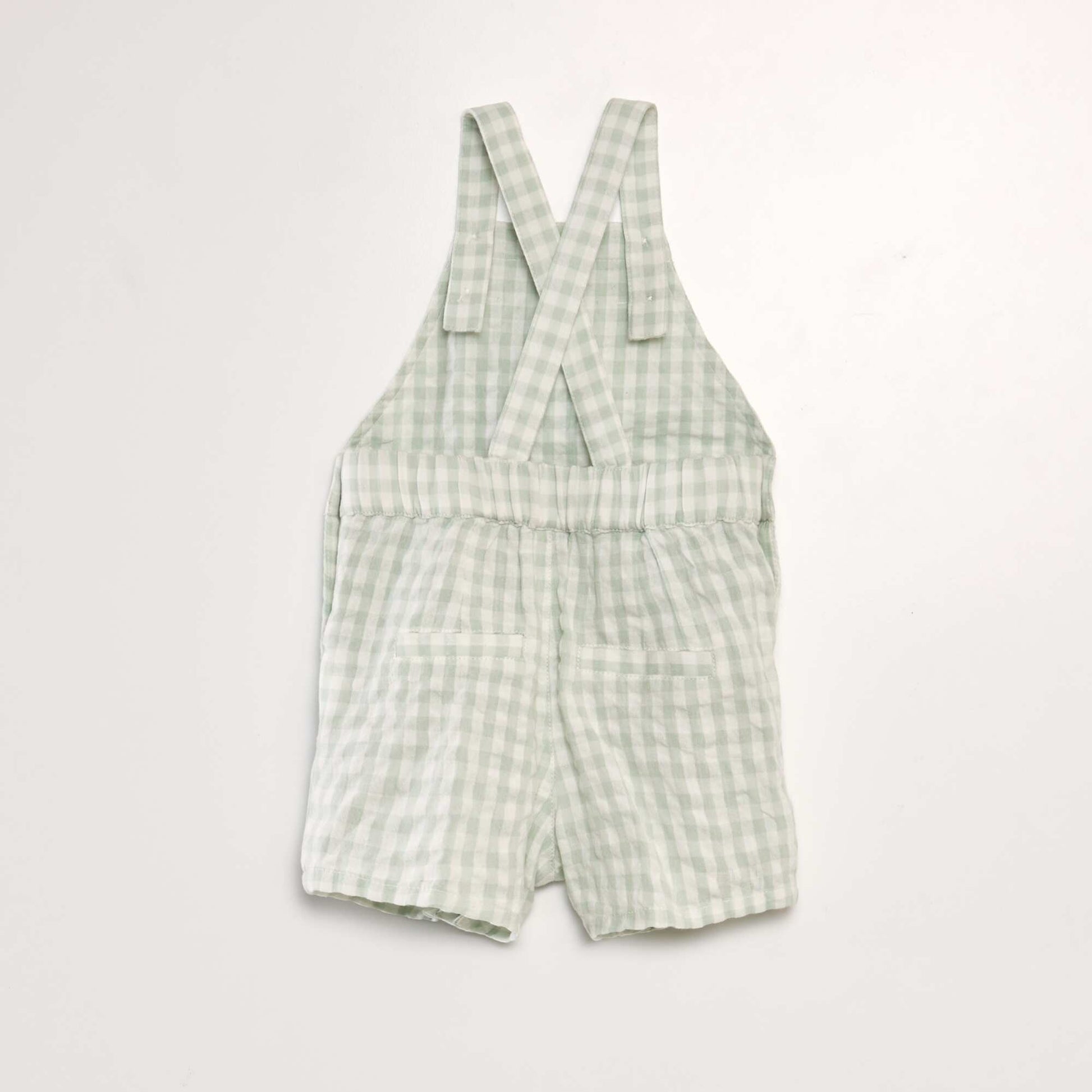 Checked dungarees GREEN