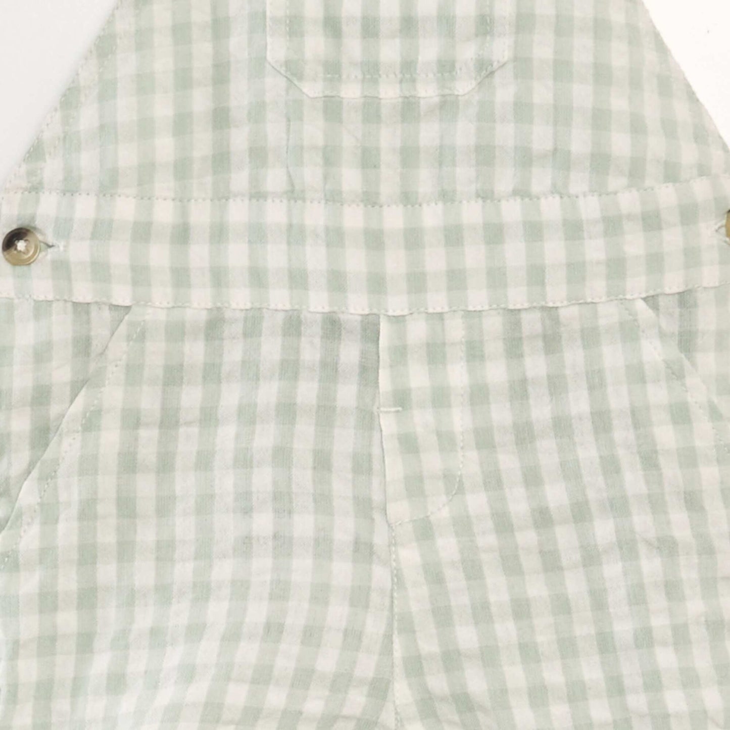 Checked dungarees GREEN
