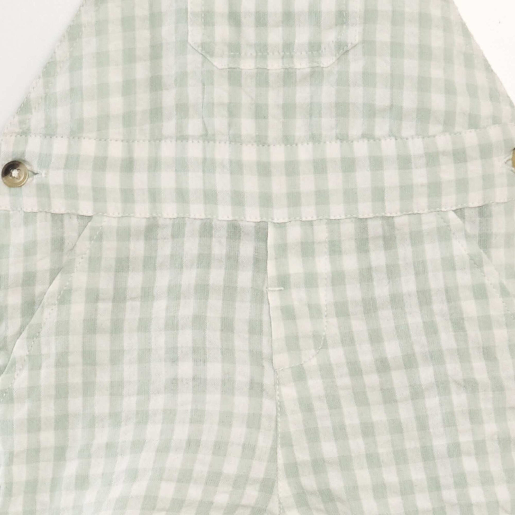 Checked dungarees GREEN