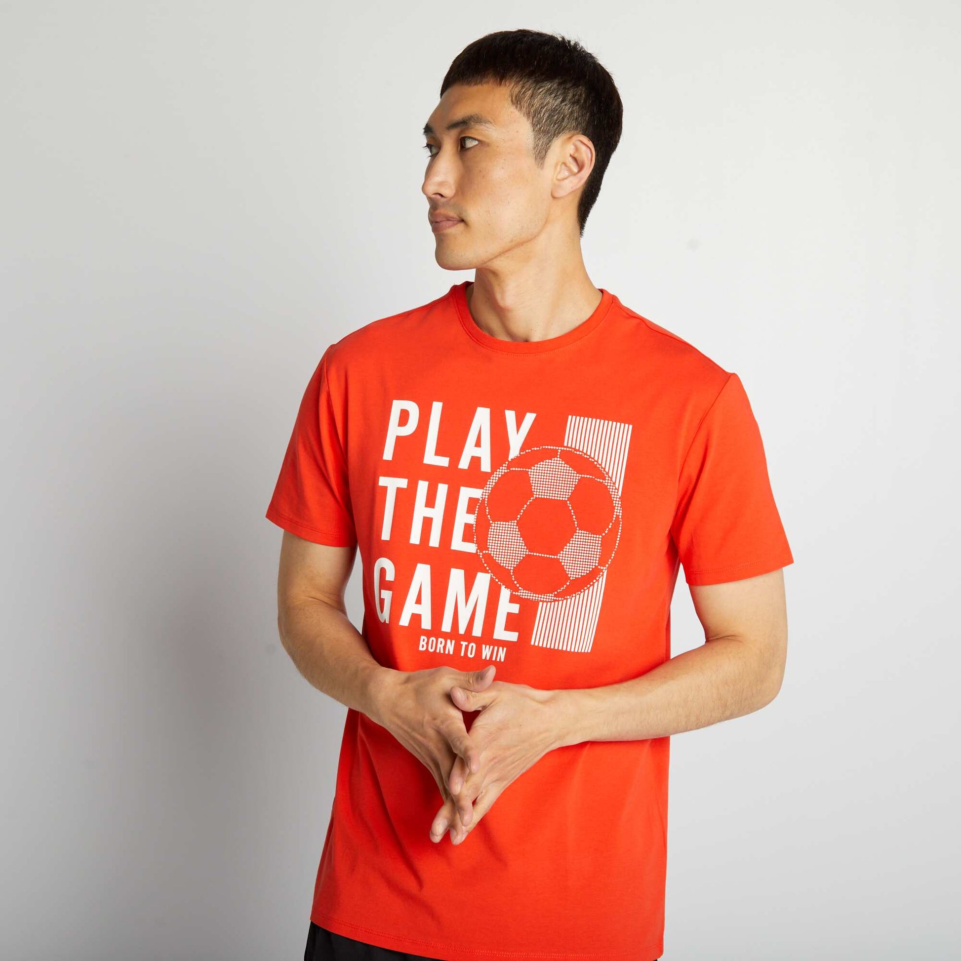 Printed jersey T-shirt RED