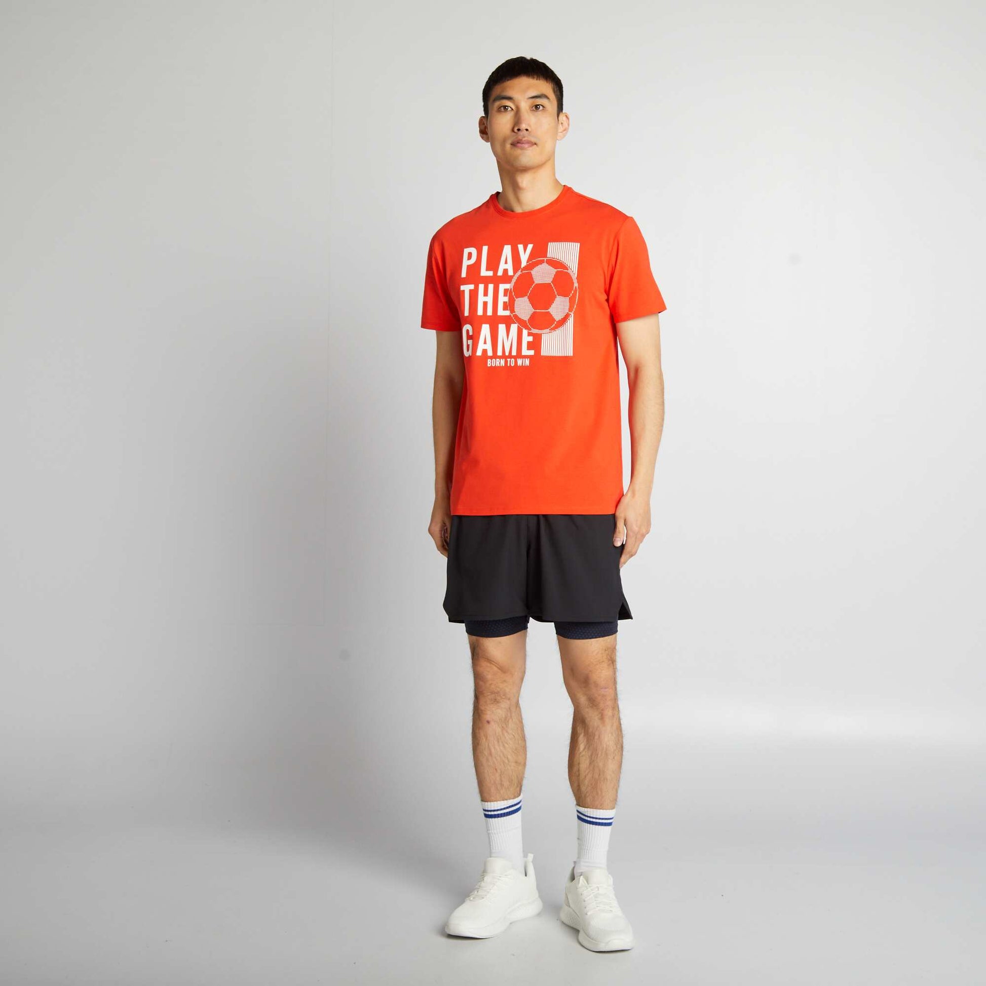 Printed jersey T-shirt RED