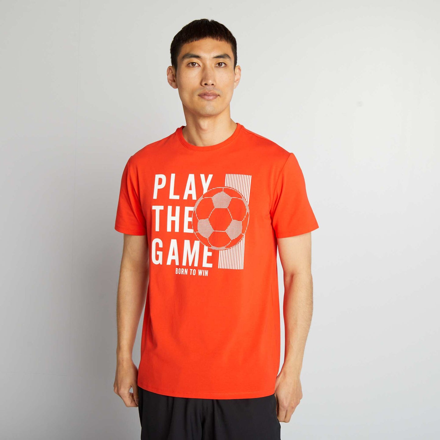 Printed jersey T-shirt RED