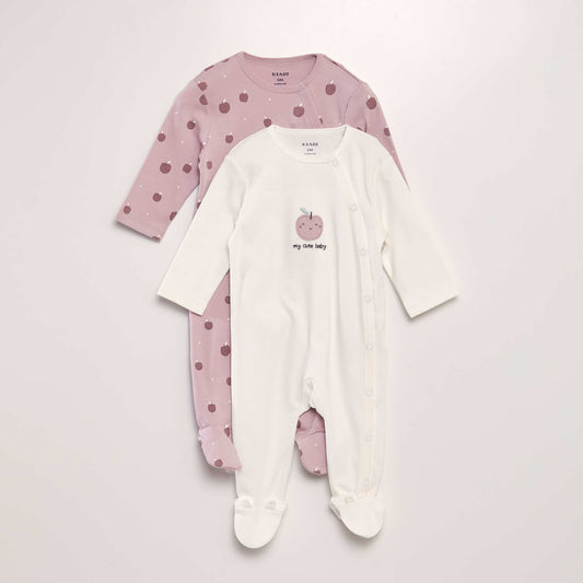 Jersey sleepsuit - Pack of 2 PINK