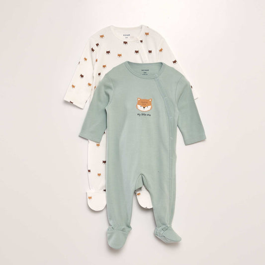 Jersey sleepsuit - Pack of 2 BLUE