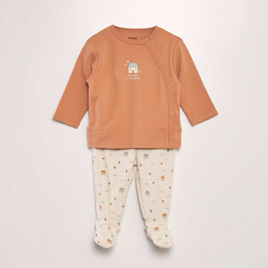 Jersey pyjama set BEIGE