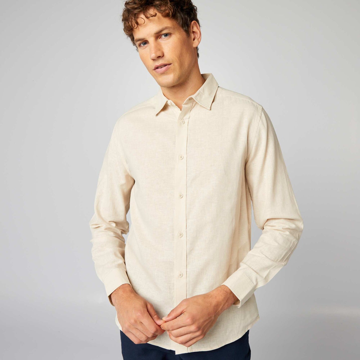 Regular-fit shirt BEIGE