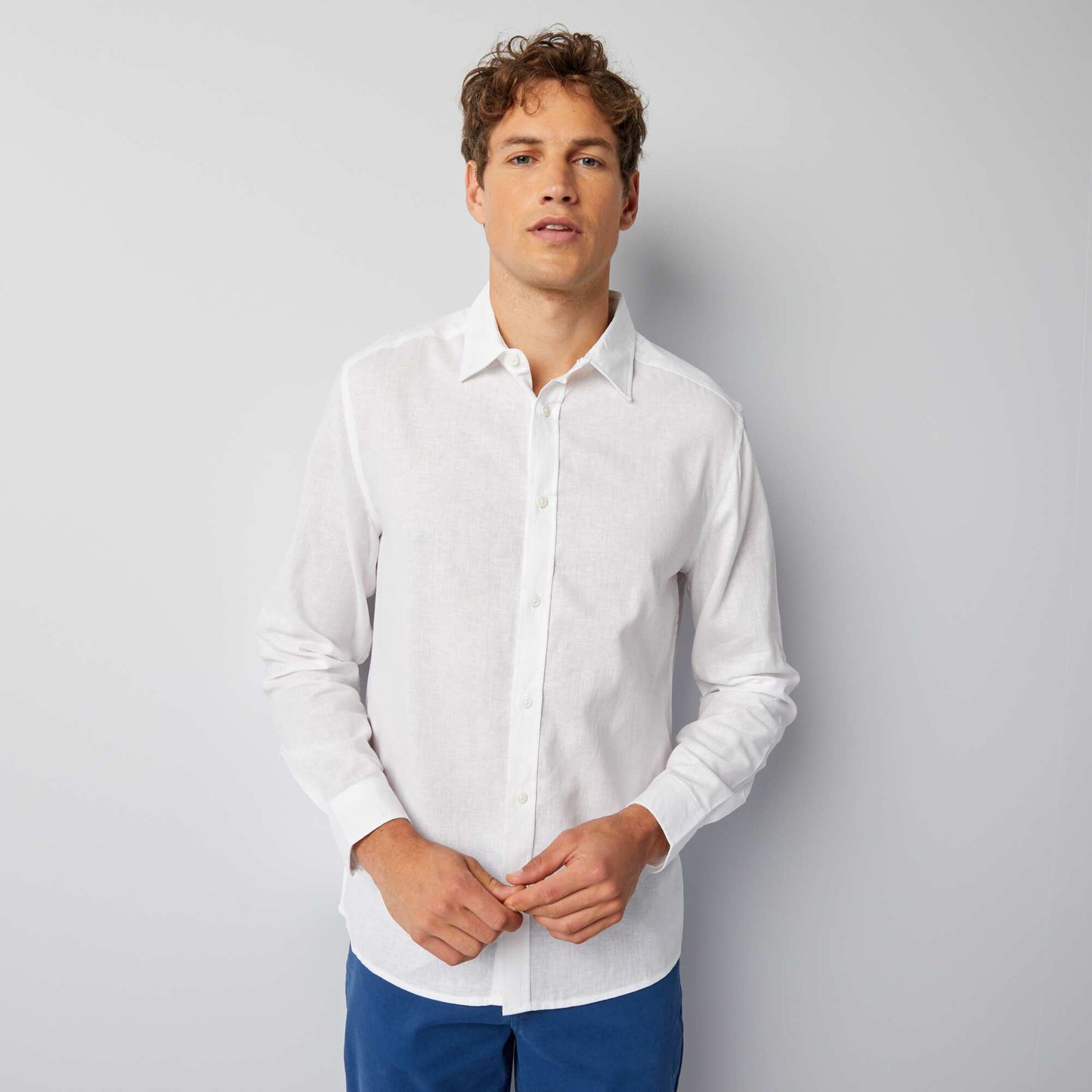 Regular-fit shirt white