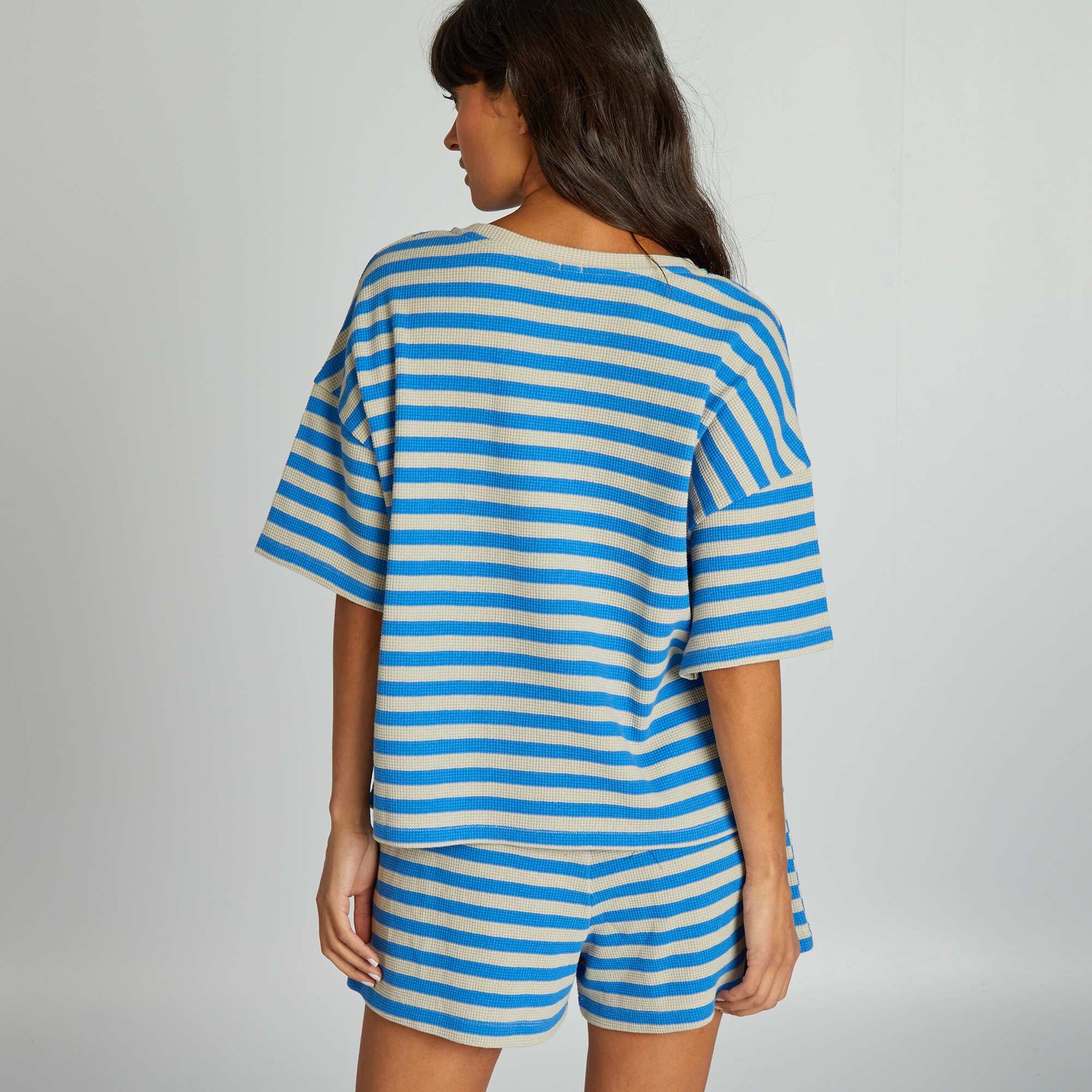 Striped short pyjama set - 2-piece set BLUE