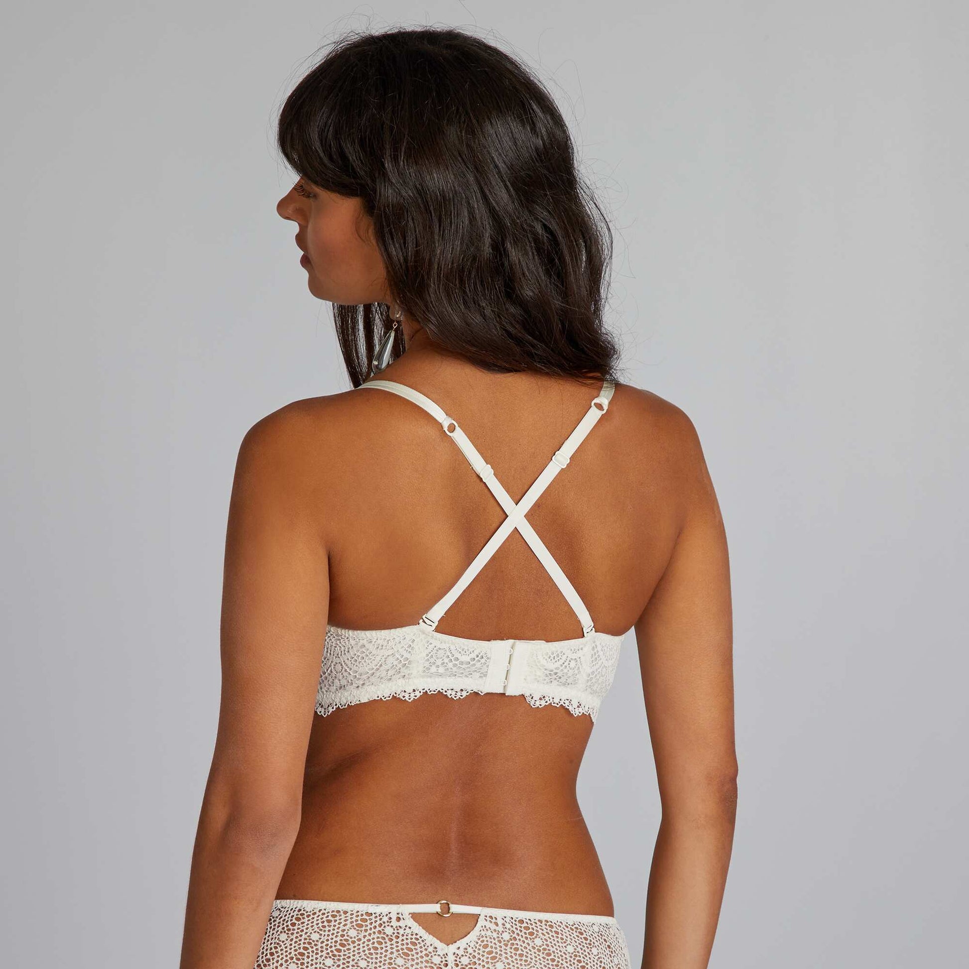 Balconette bra with multi-way straps WHITE