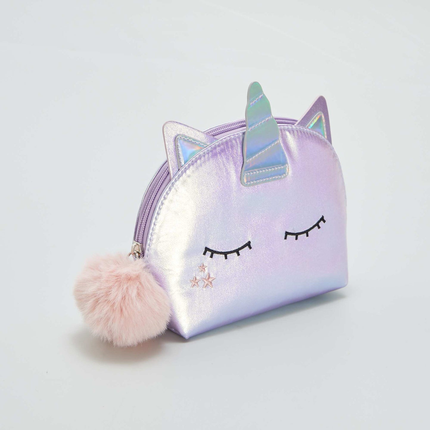 Iridescent unicorn storage bag PINK
