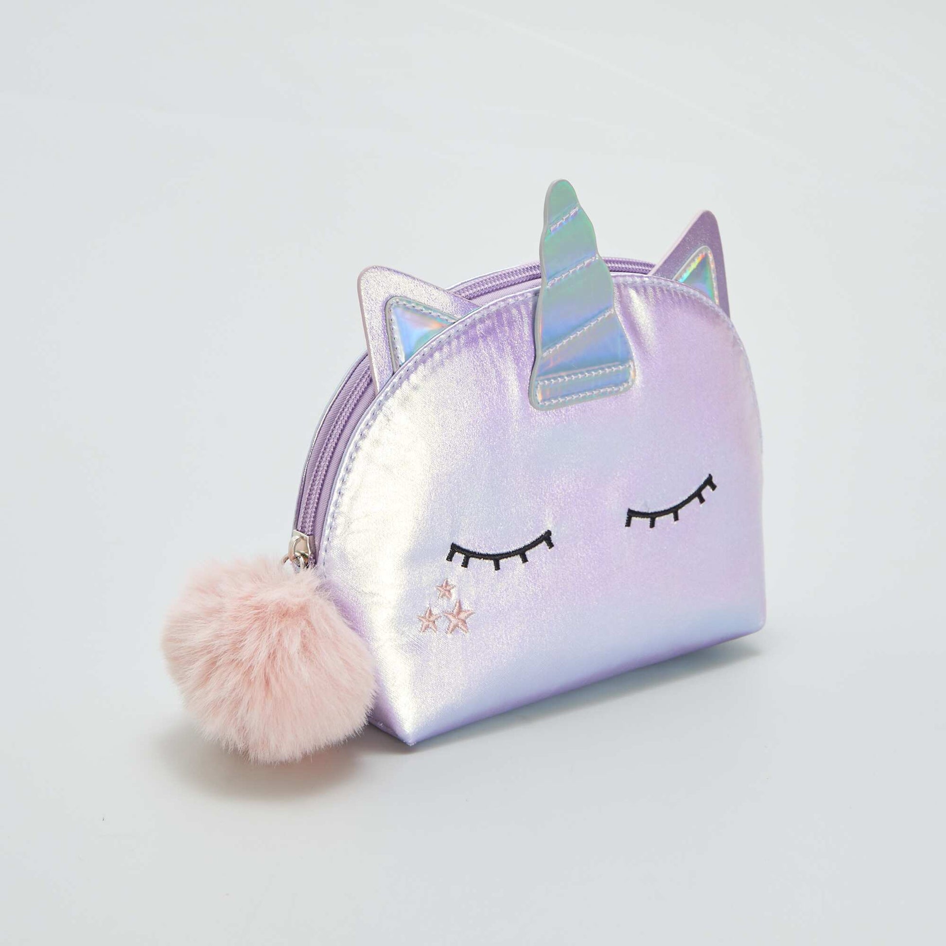 Iridescent unicorn storage bag PINK