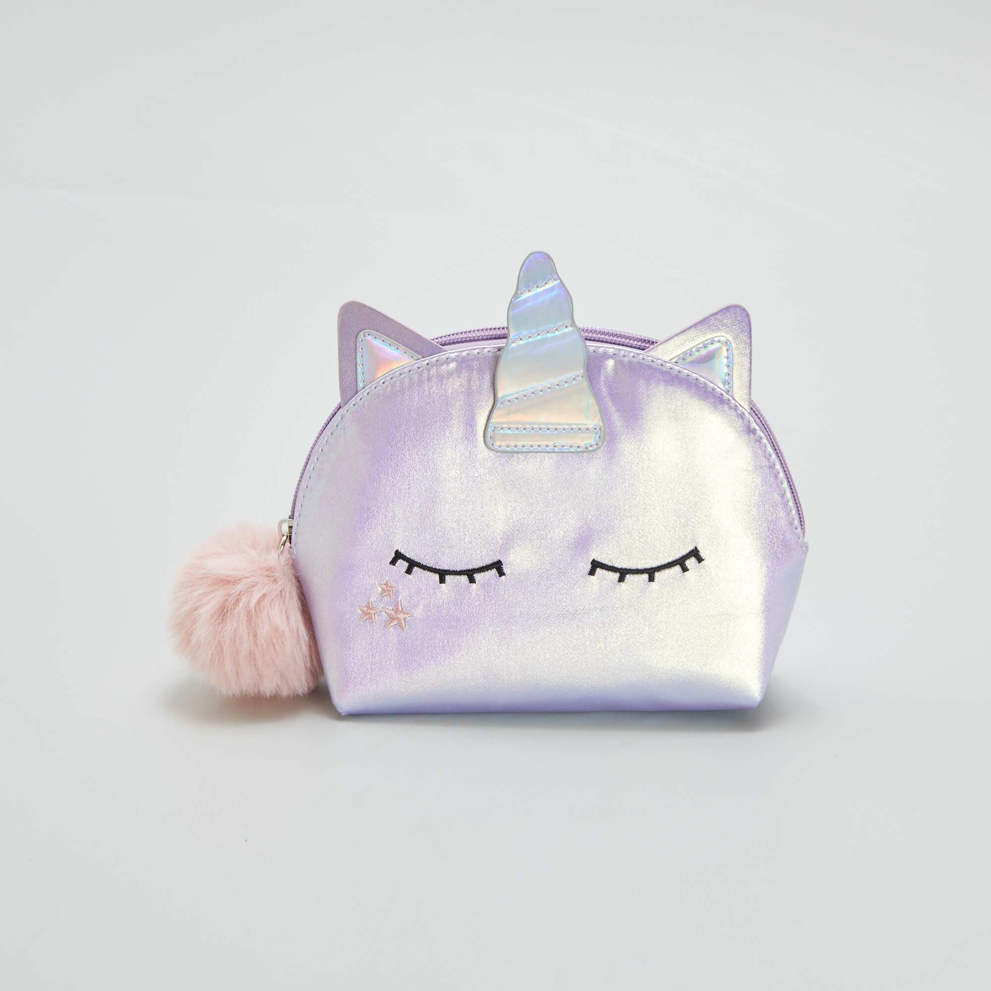 Iridescent unicorn storage bag PINK
