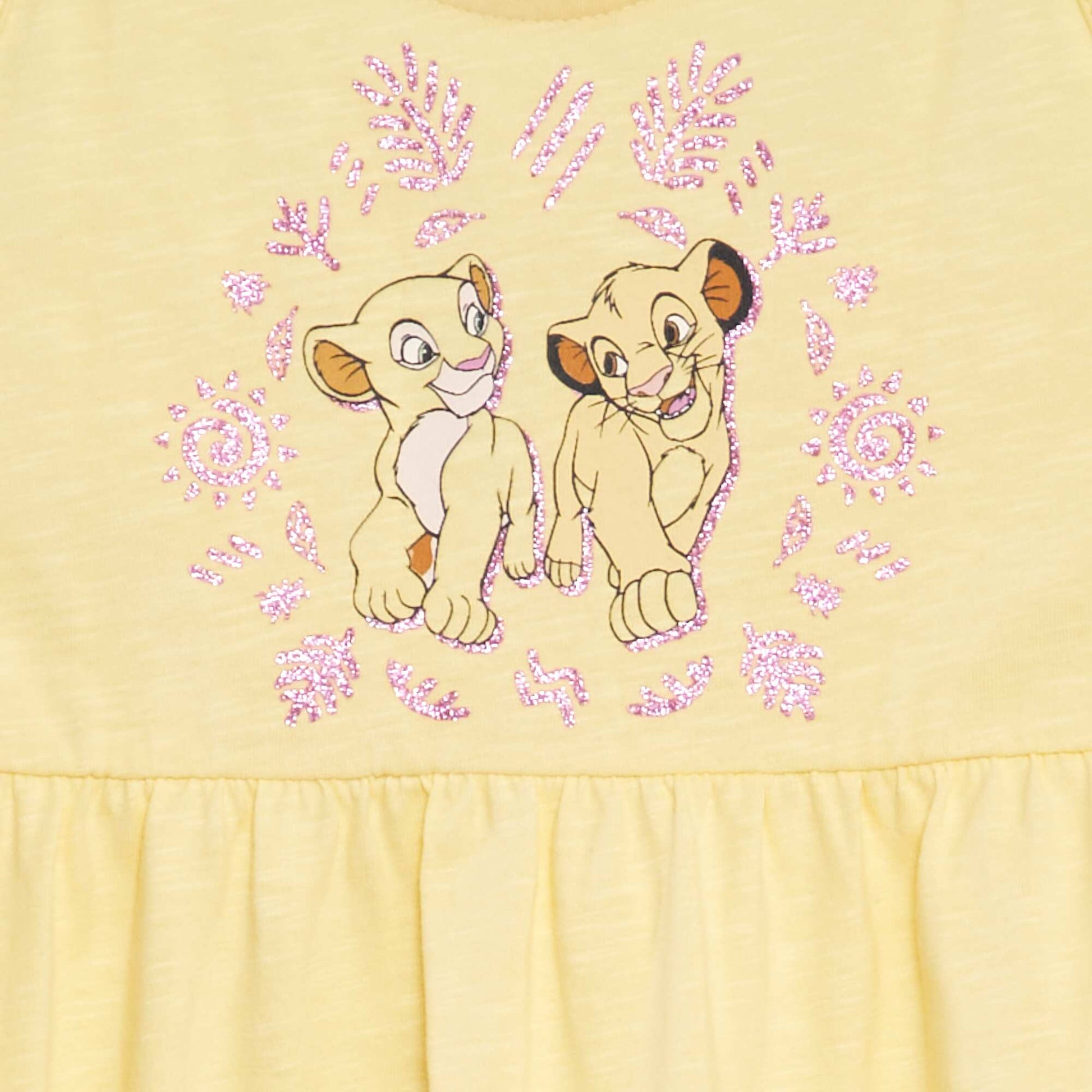 'Disney' 'Nala and Simba' strappy jersey dress YELLOW