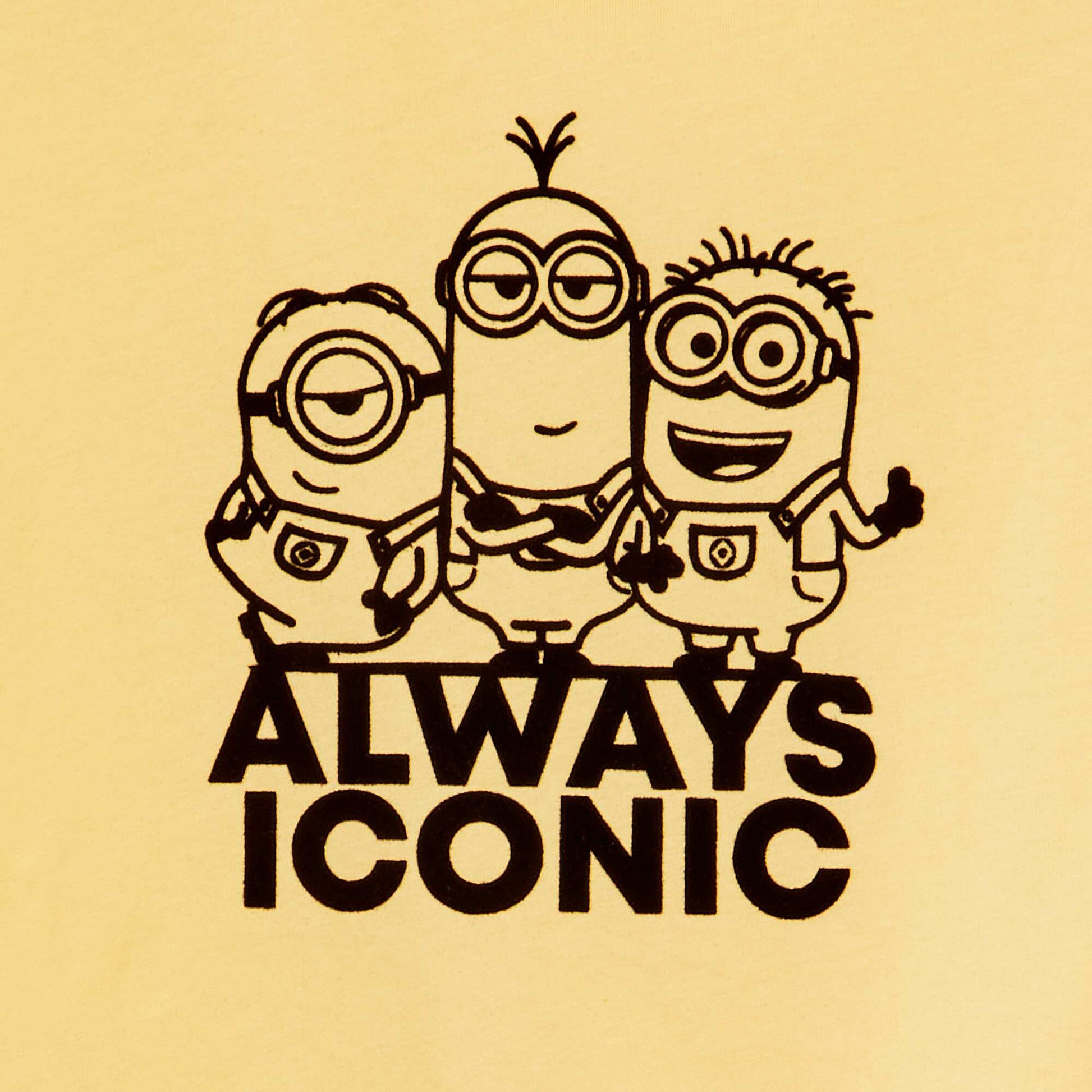 تي شيرت قطني برقبة مستديرة من Minions أصفر