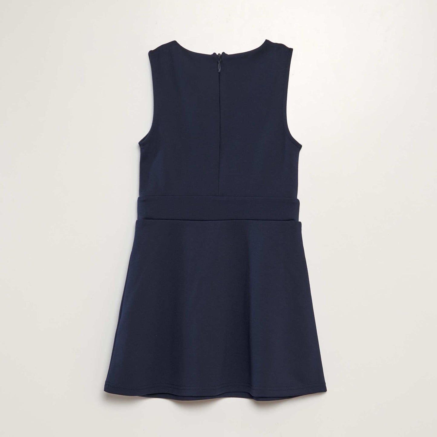 Pleated full-skirt dress blue