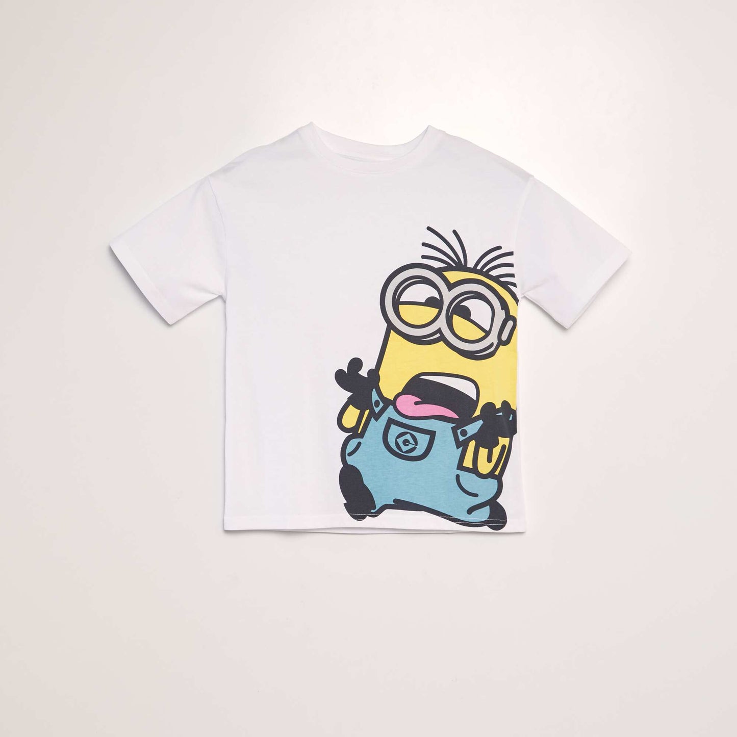 تي شيرت قطني برقبة مستديرة من Minions أبيض