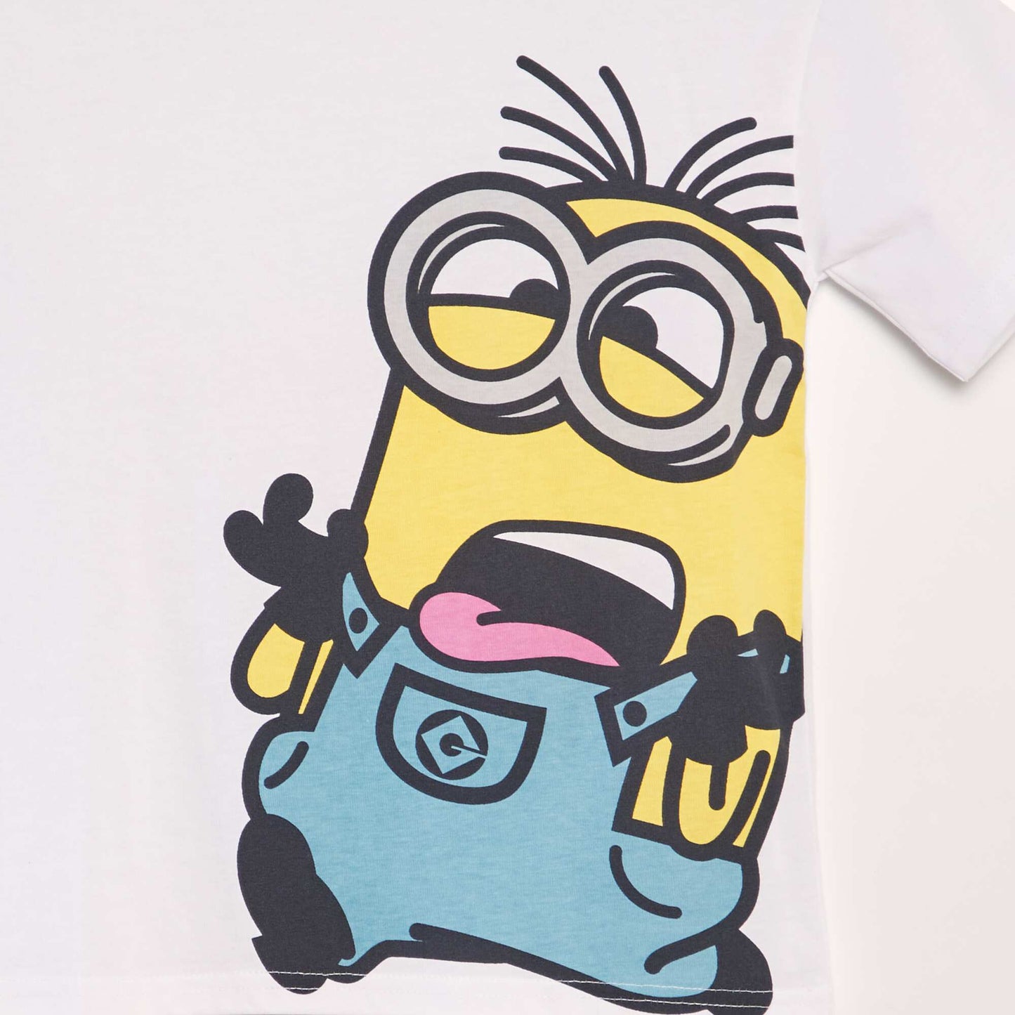 تي شيرت قطني برقبة مستديرة من Minions أبيض