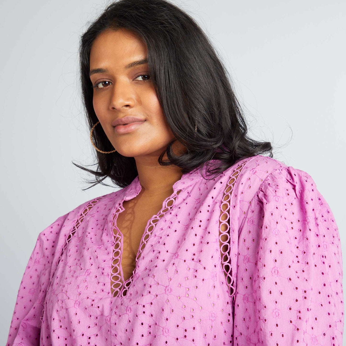 Broderie anglaise blouse PINK